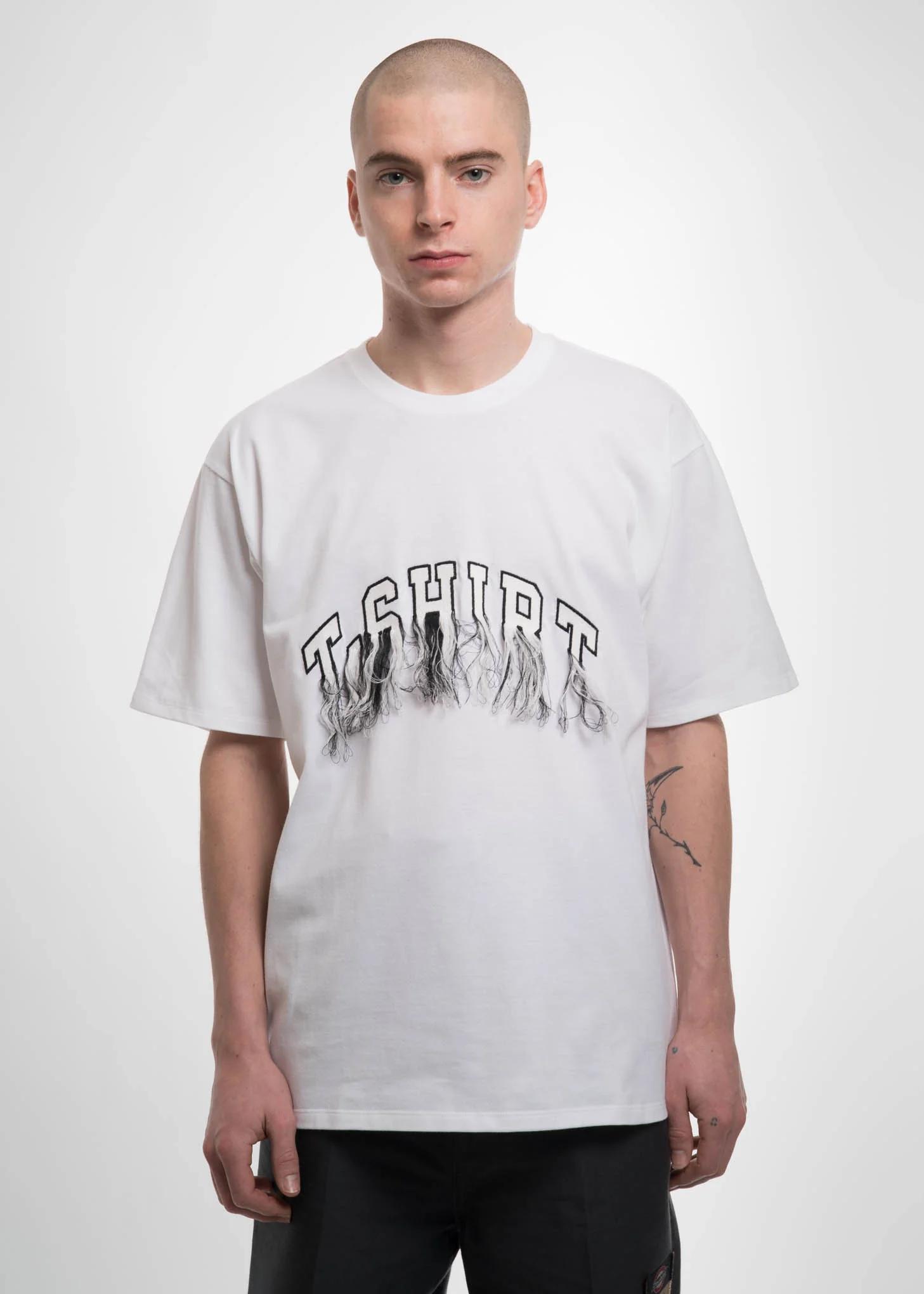 White Flying Embroidery T-Shirt