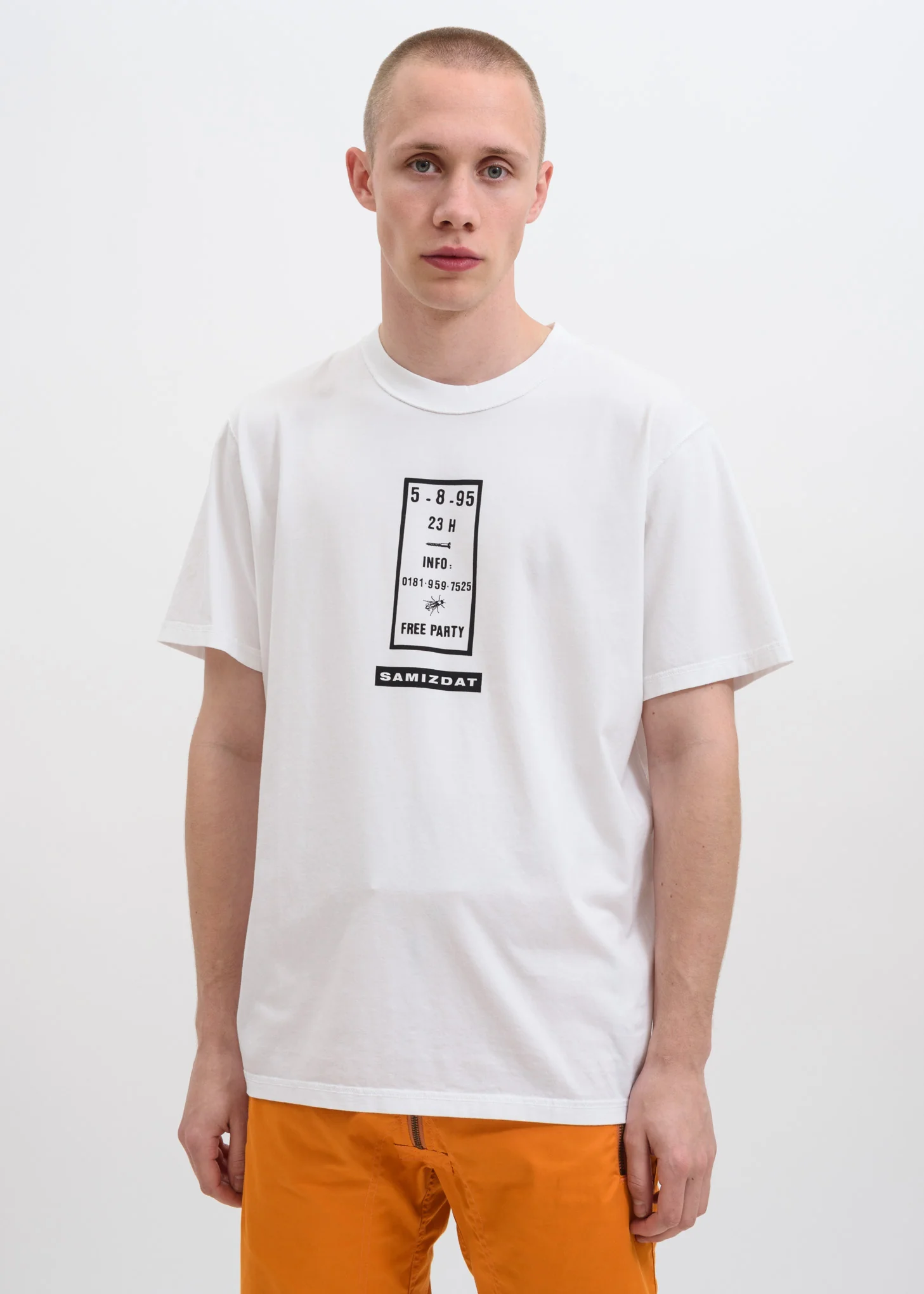 White Free Party Flyer T-Shirt
