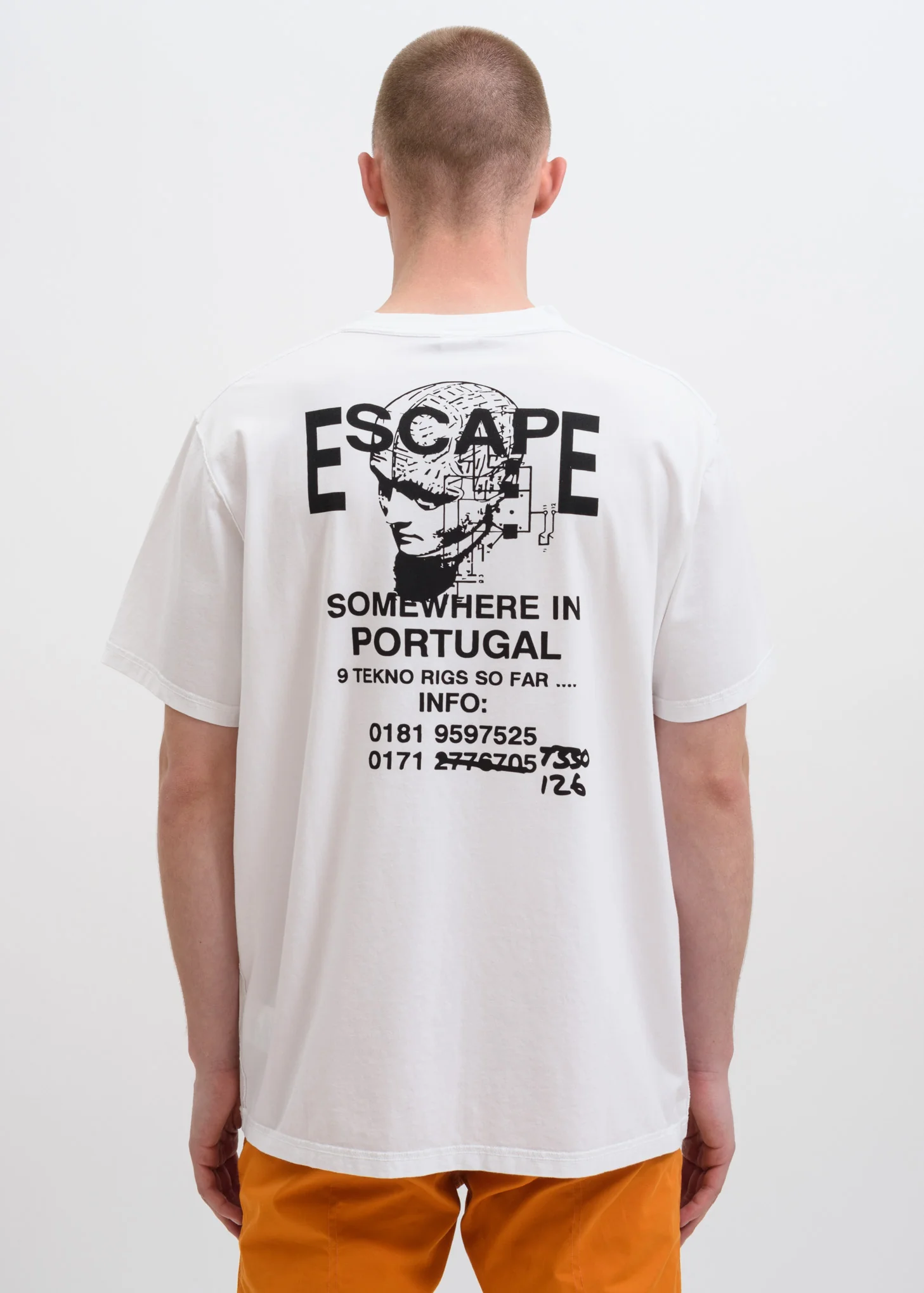 White Free Party Flyer T-Shirt - Image 2