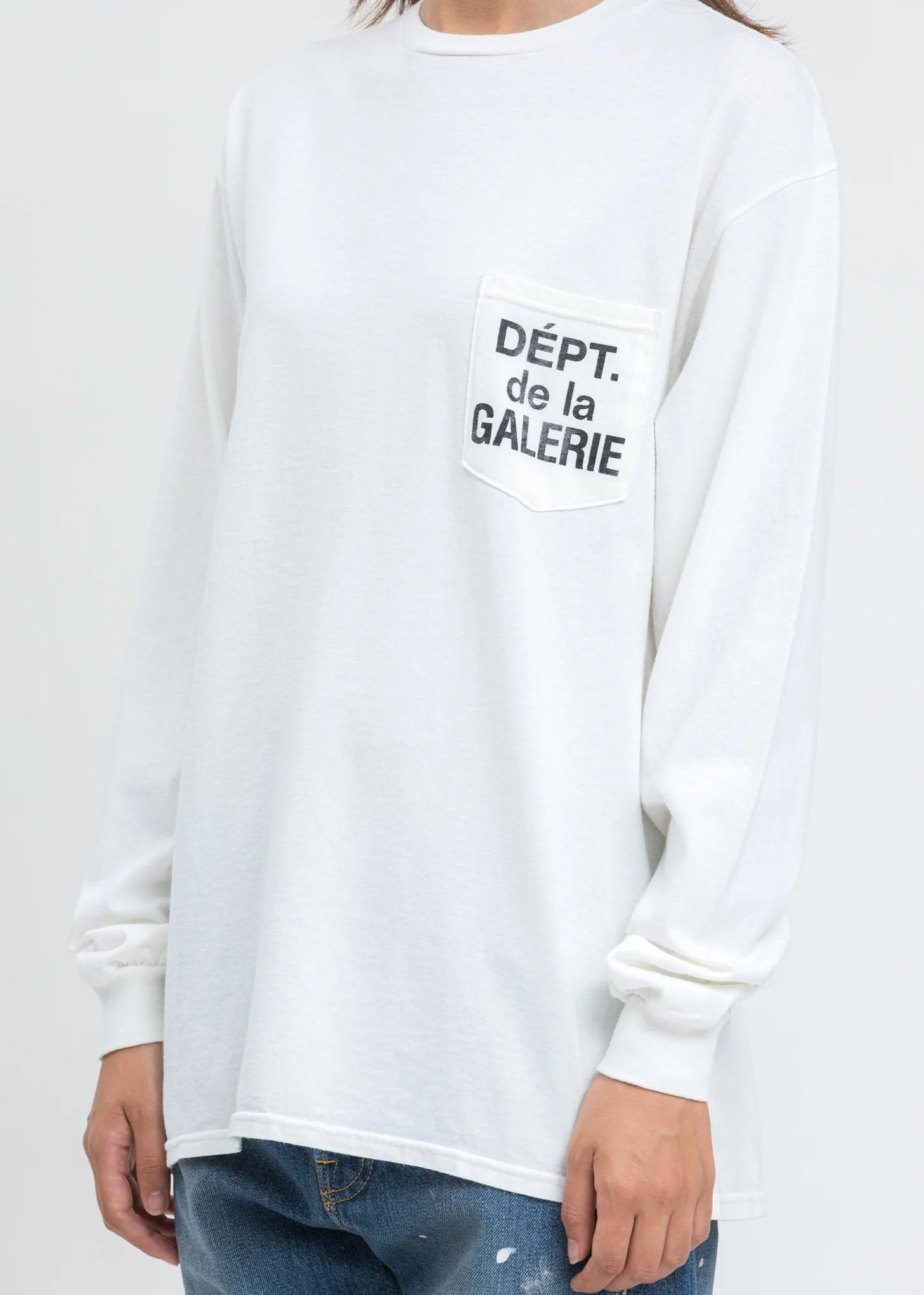 White French Logo Long Sleeve Pocket Tee - Image 2