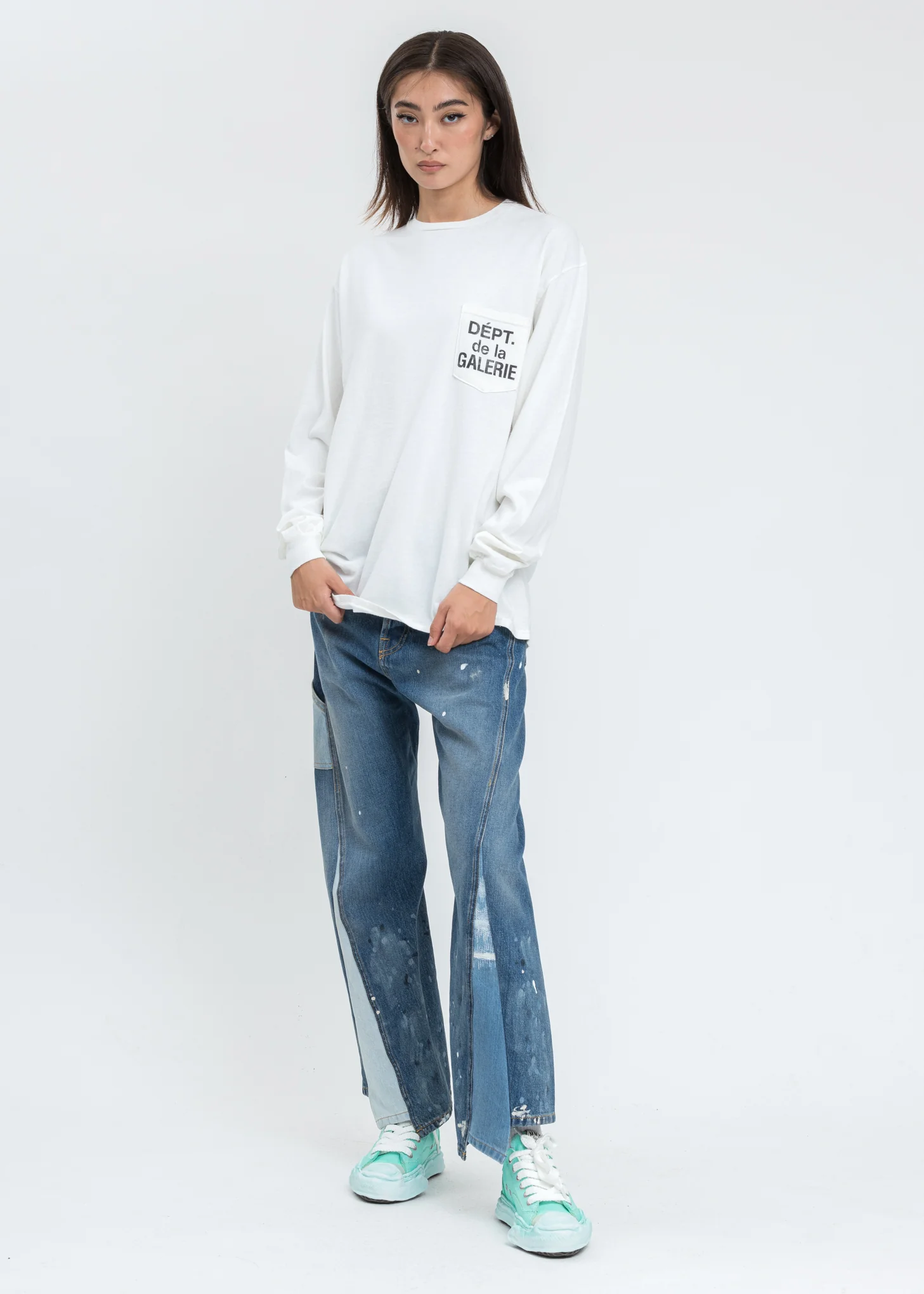 White French Logo Long Sleeve Pocket Tee - Image 5