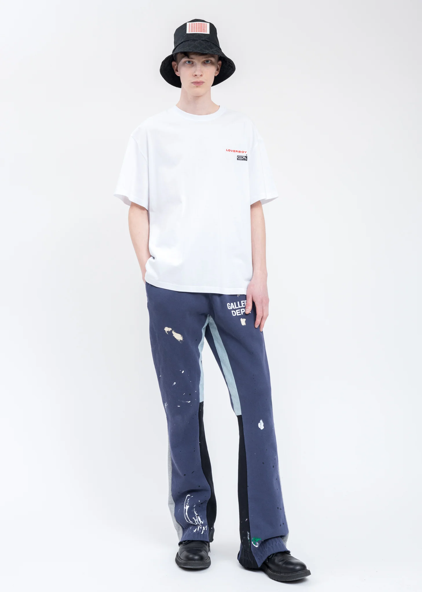 White GEORGE ALLAN Artwork T-Shirt - Image 5