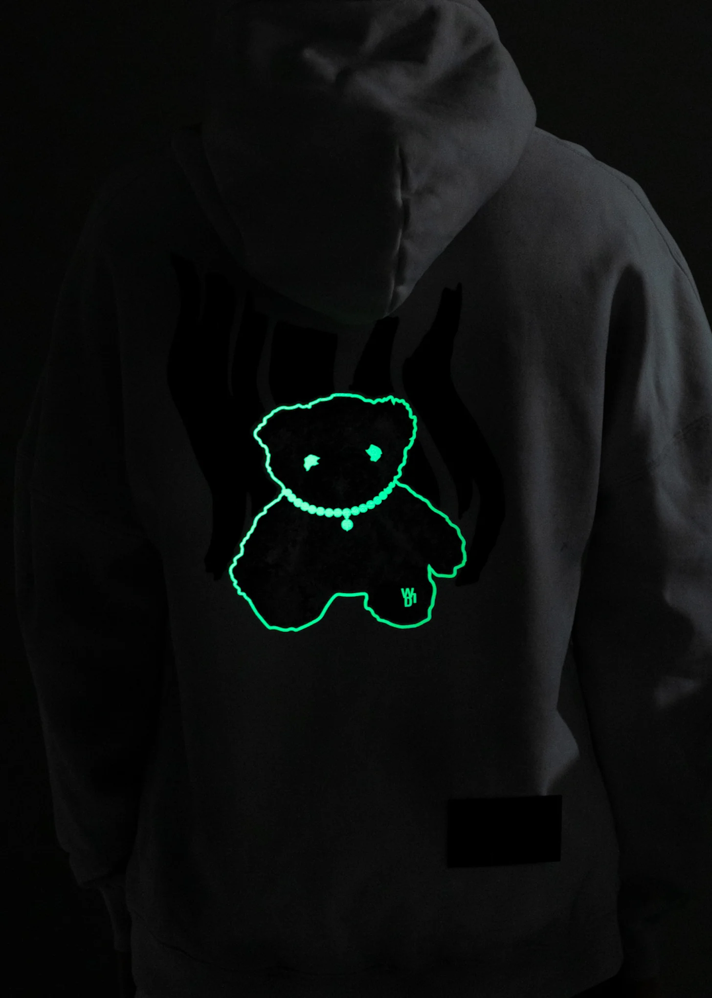 White Glow In The Dark Teddy Hoodie
