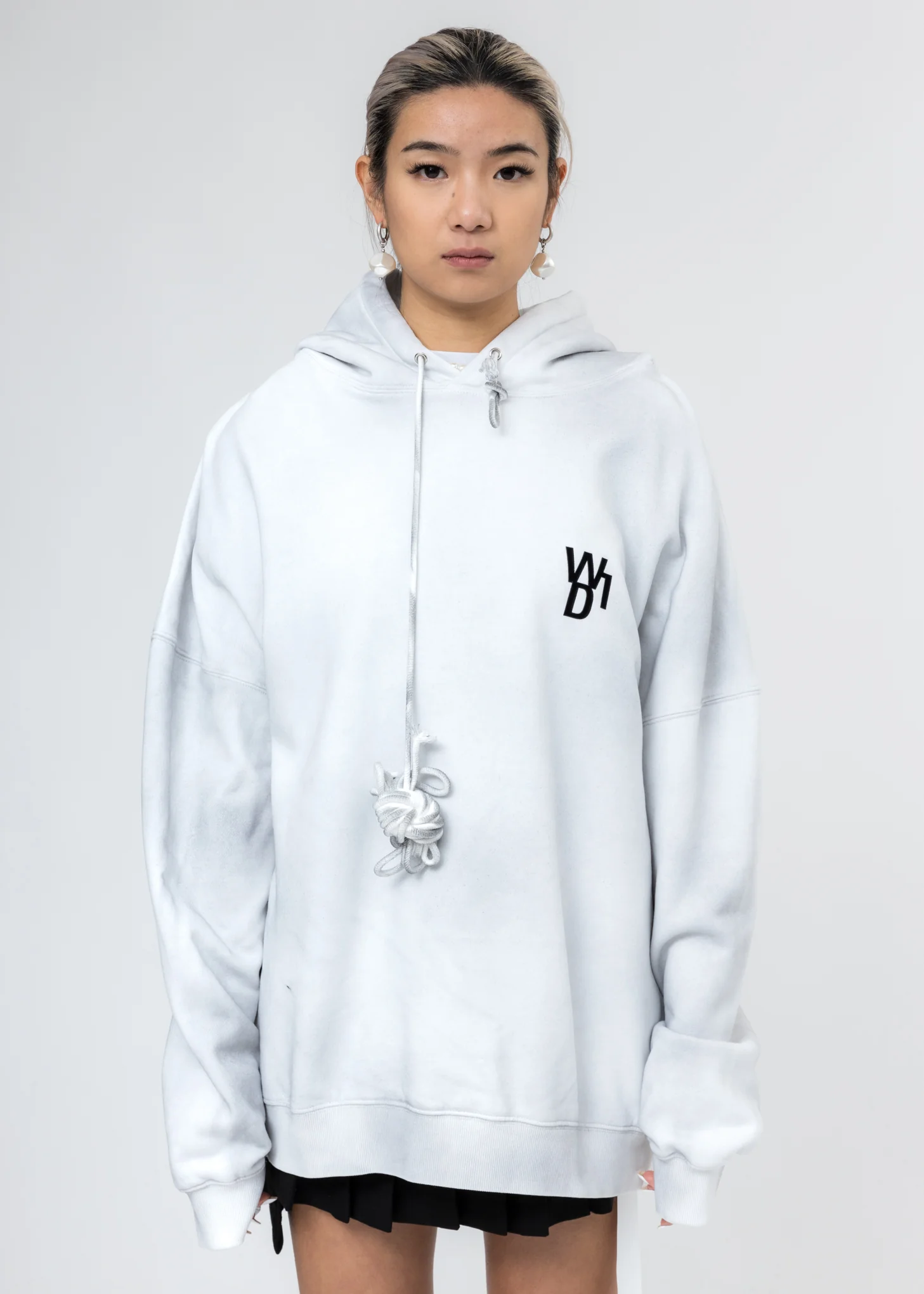 White Glow In The Dark Teddy Hoodie - Image 2