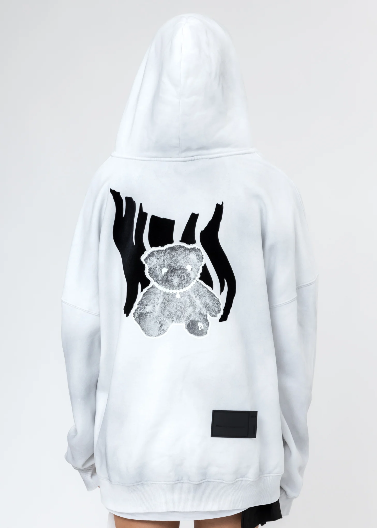 White Glow In The Dark Teddy Hoodie - Image 3