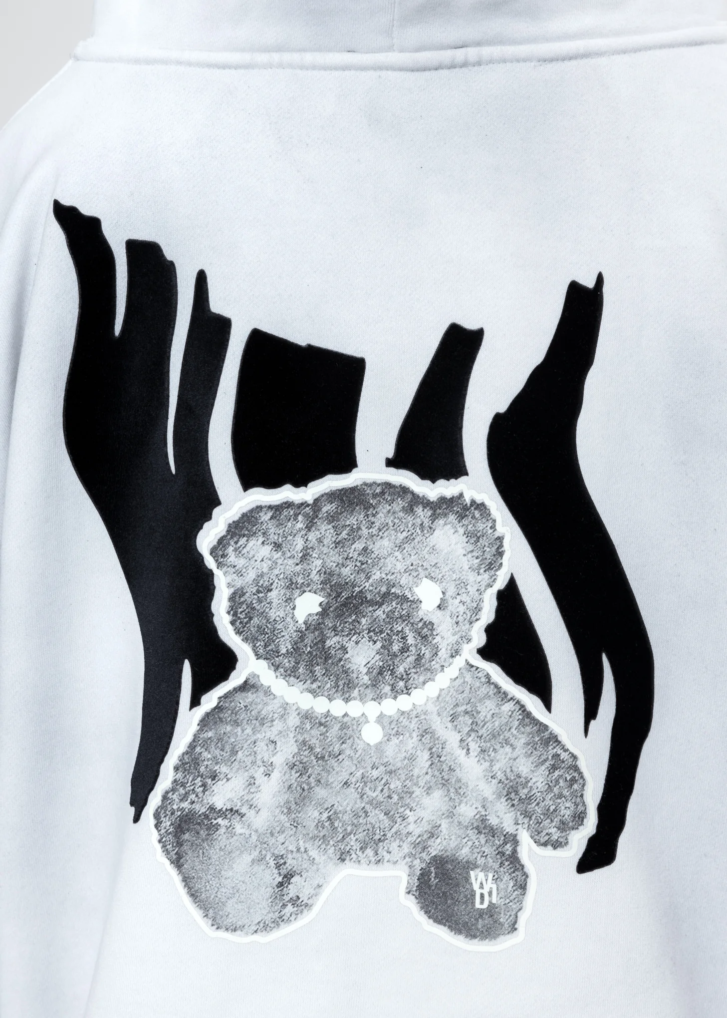 White Glow In The Dark Teddy Hoodie - Image 5