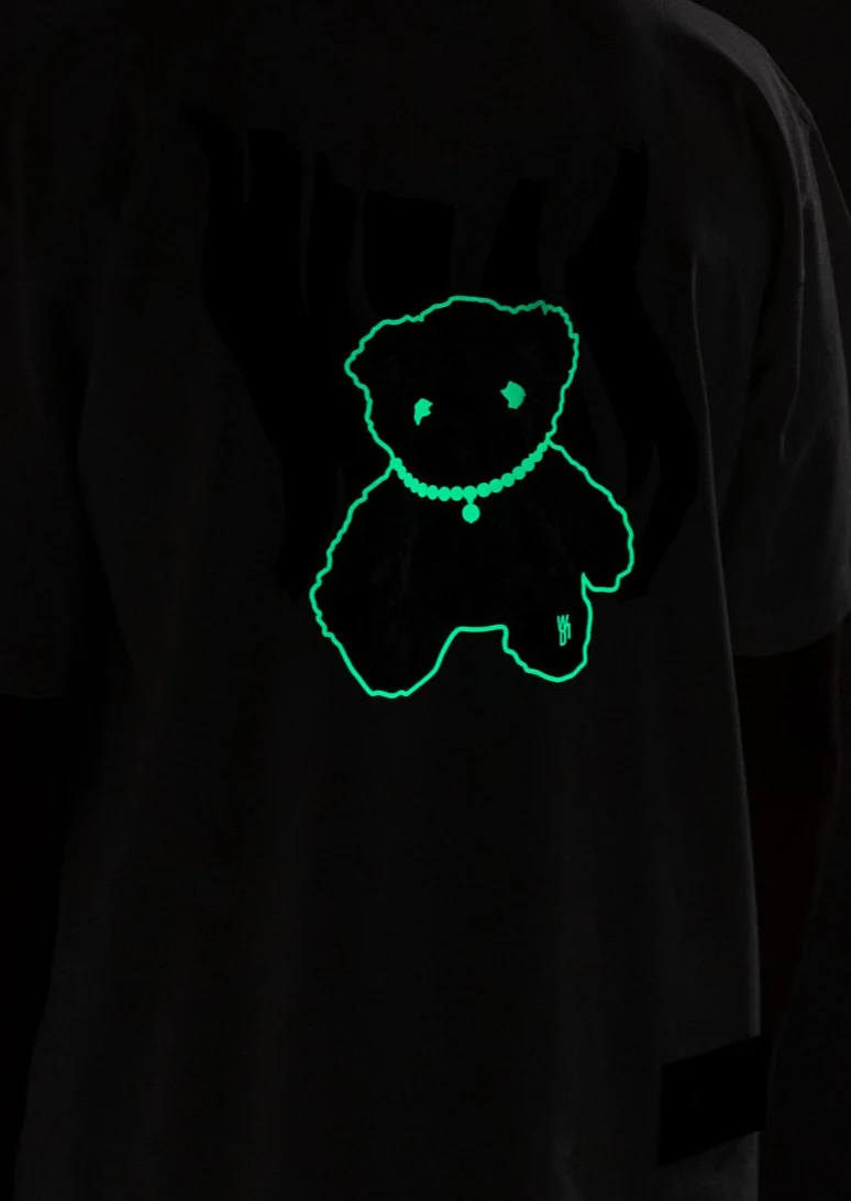 White Glow In The Dark Teddy T-Shirt - Image 2