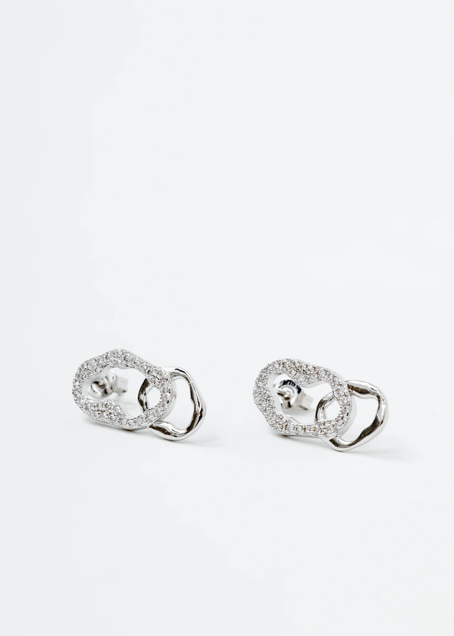 White Gold Cell Division A Earring
