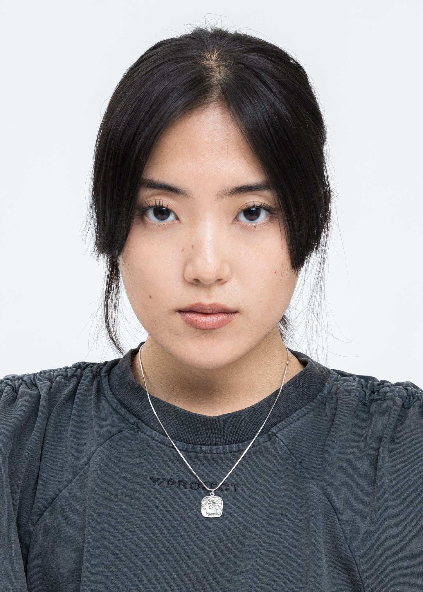 White Gold Coin Necklace - Image 3