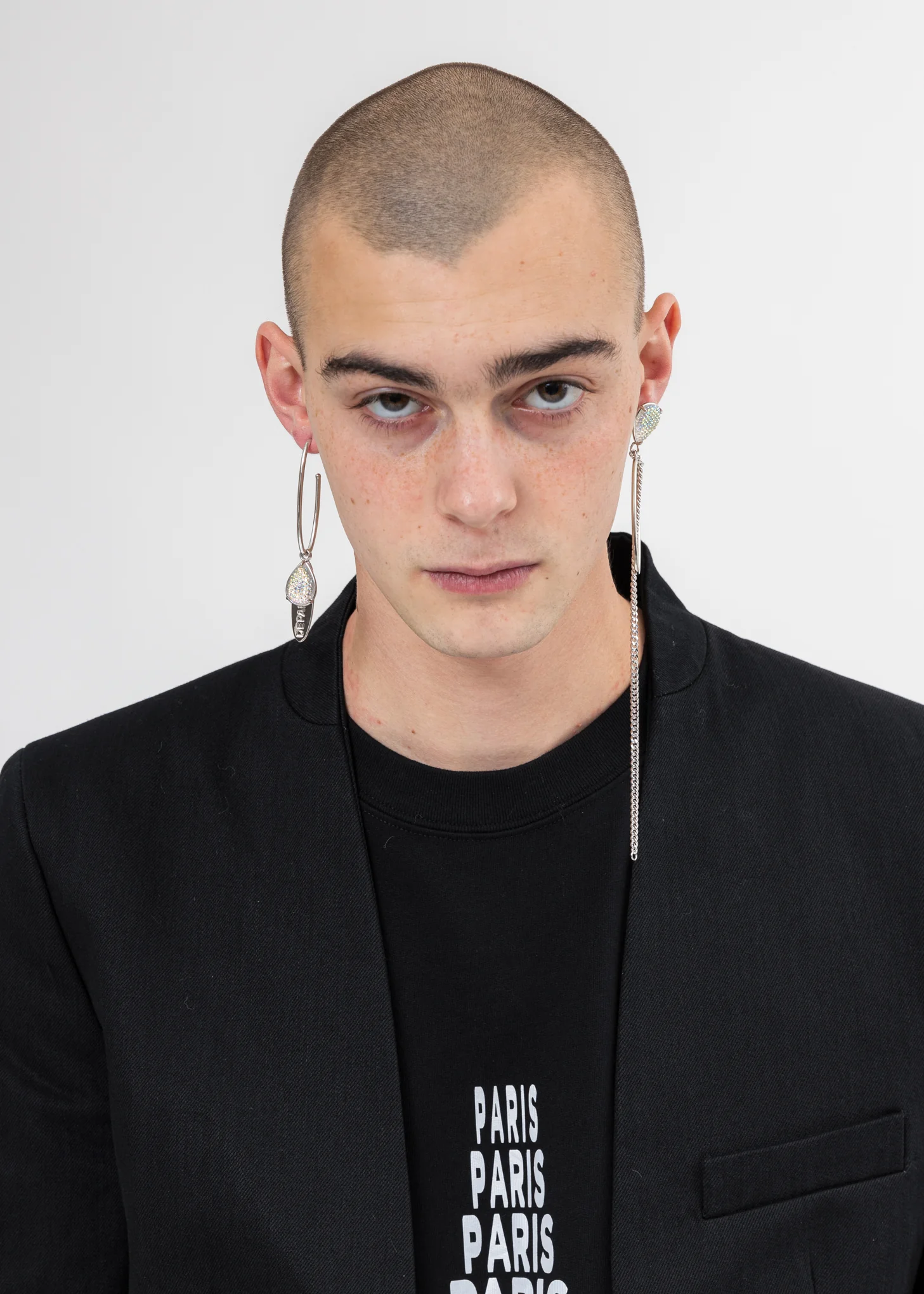 White Gold Drop Earring - Image 3