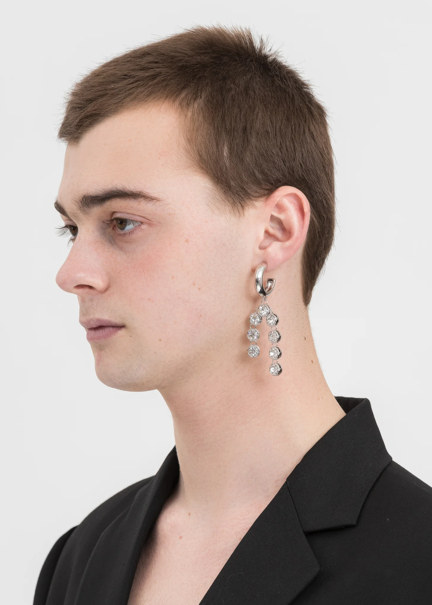 White Gold Snow Drop Earring - Image 2