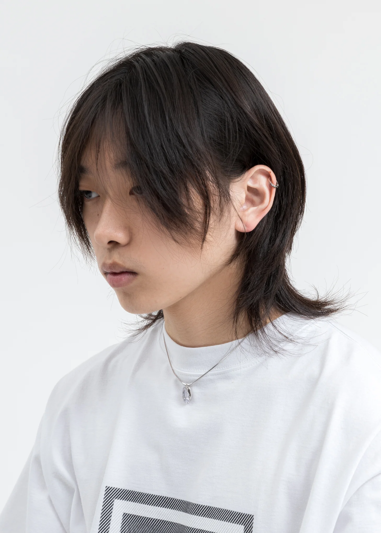 White Gold Tulip Necklace - Image 3