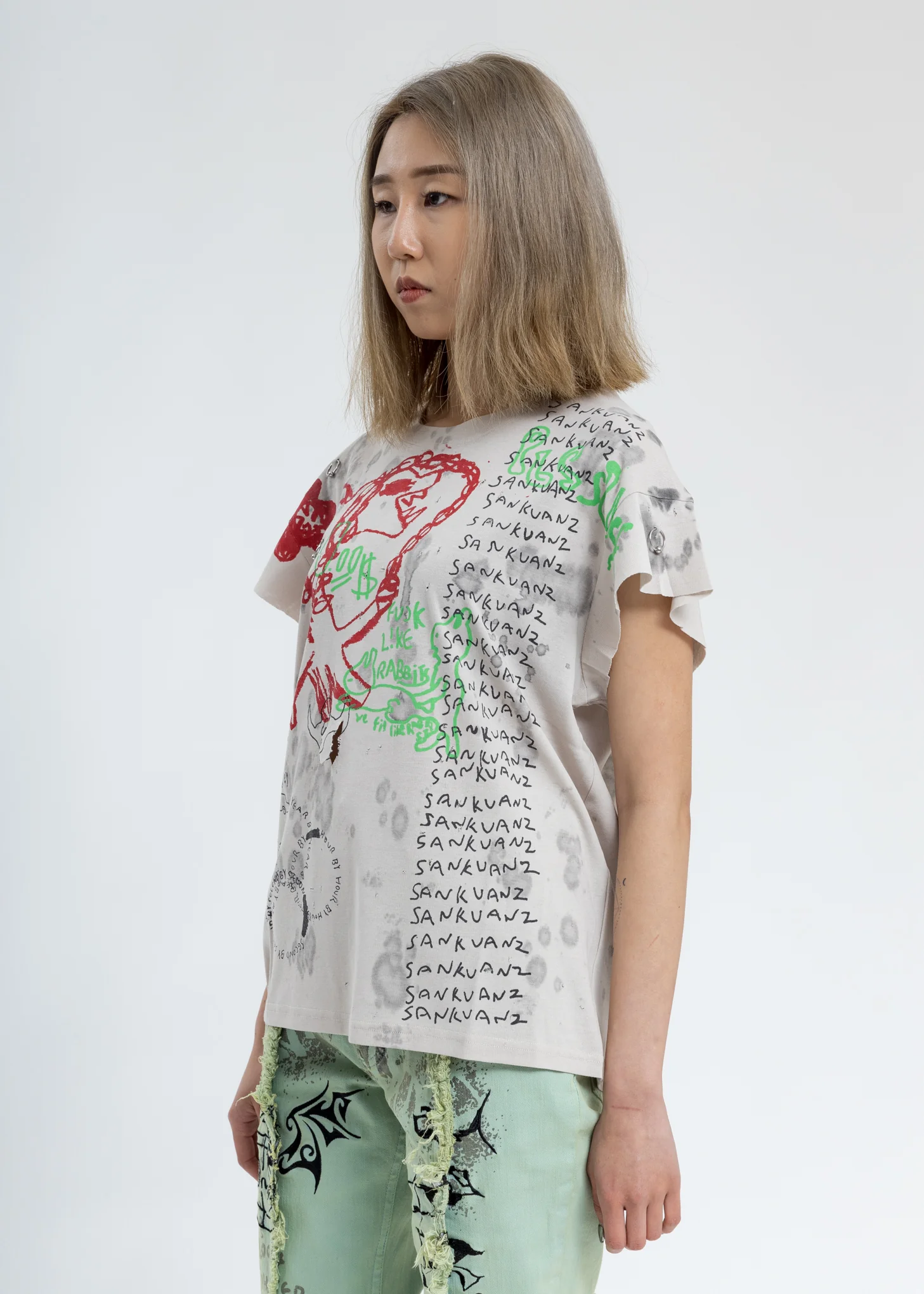 White Graffiti T-Shirt - Image 3
