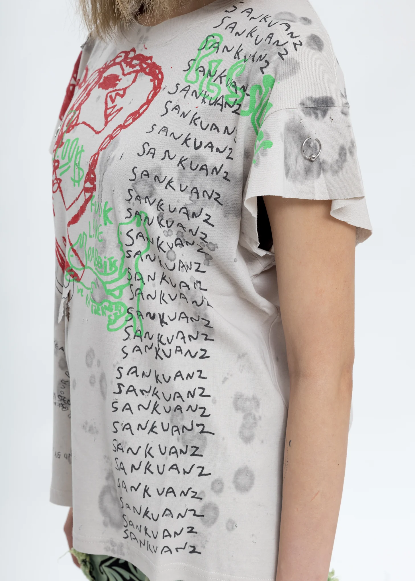 White Graffiti T-Shirt - Image 5
