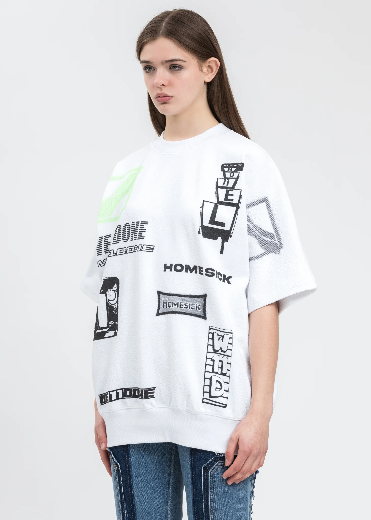 White Graphic All Over T-Shirt - Image 3