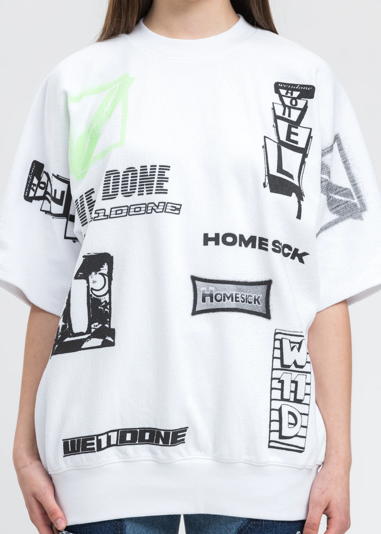 White Graphic All Over T-Shirt - Image 4
