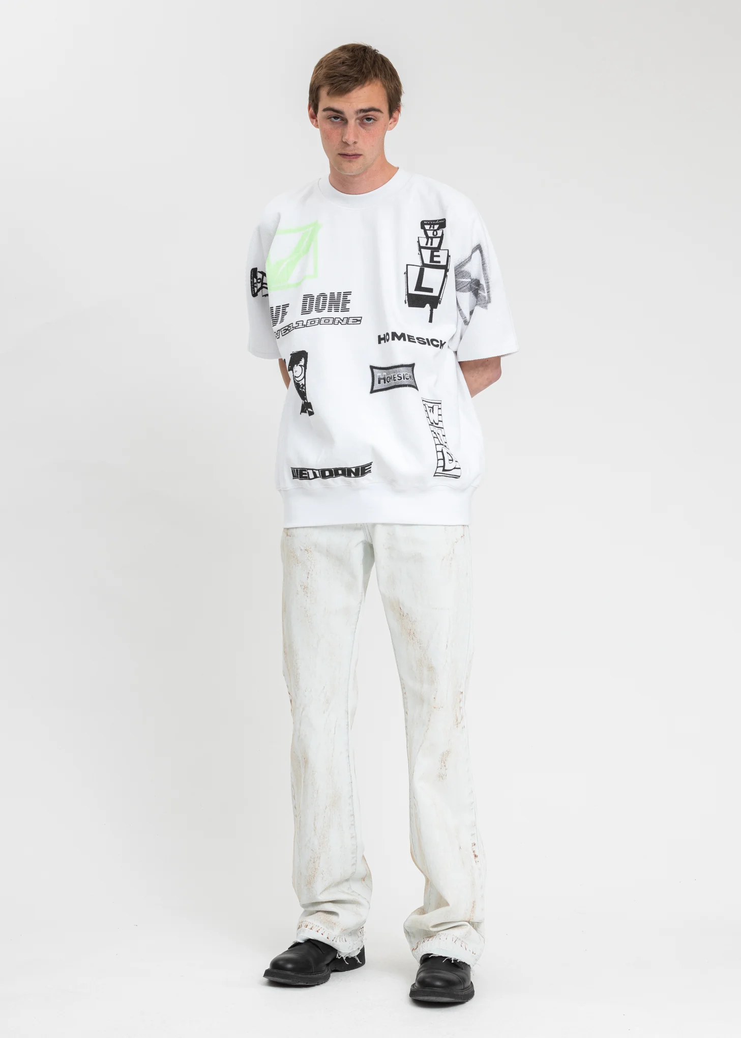 White Graphic All Over T-Shirt - Image 5