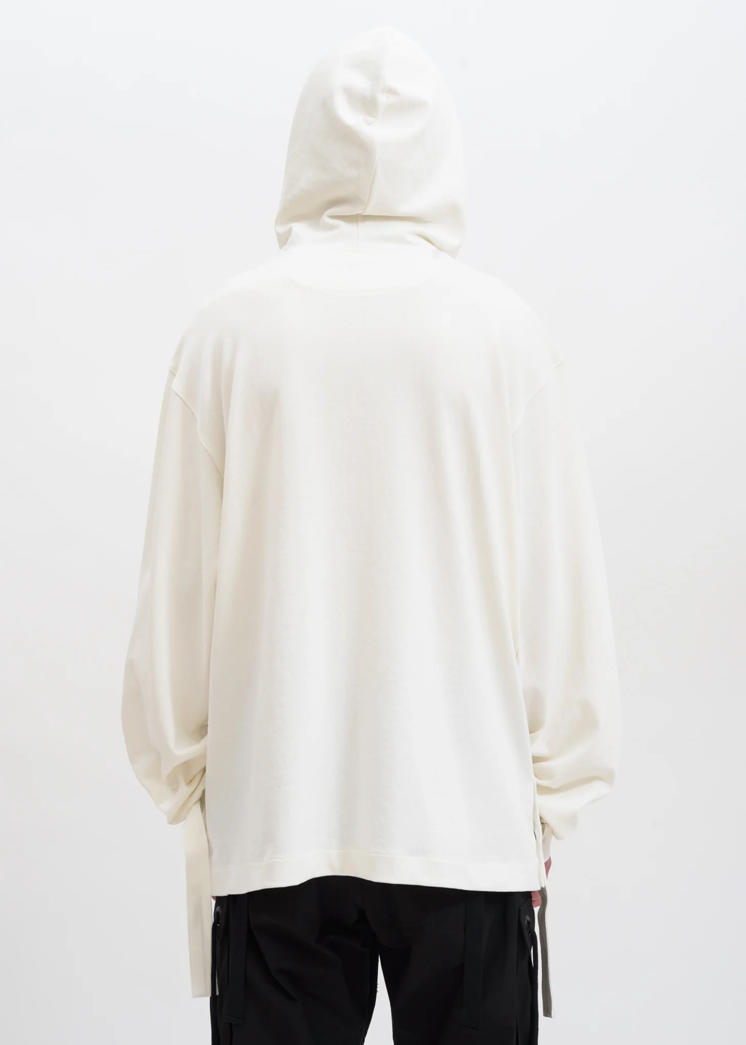 White Graphic Hoodie w/ Bag - Image 3