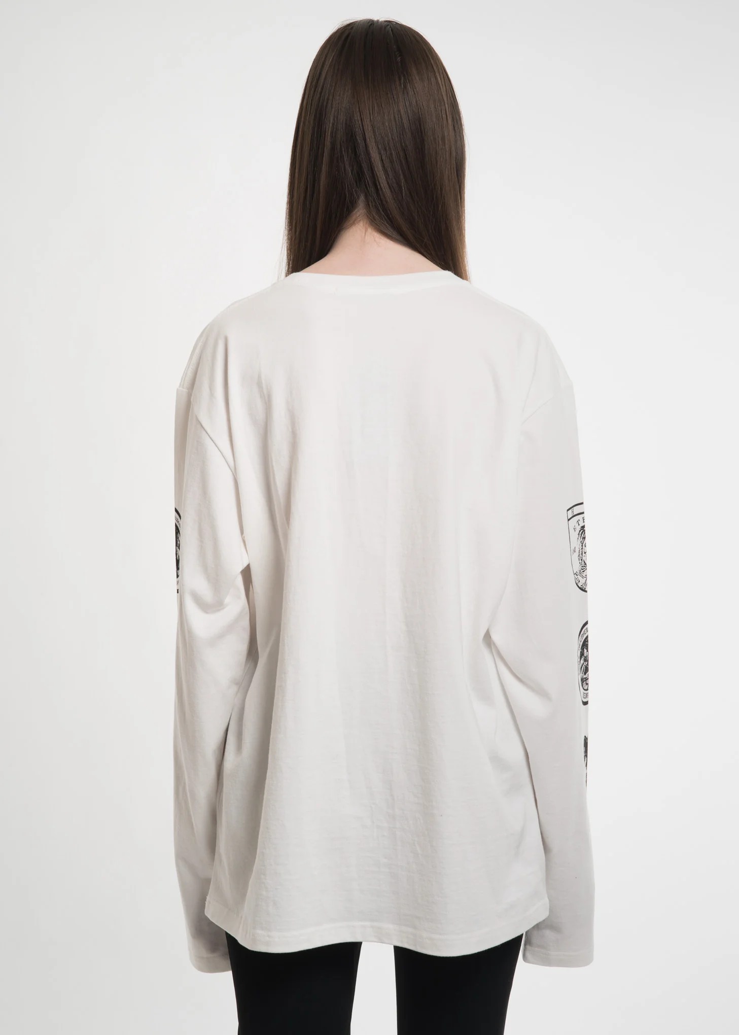 White Graphic L/S T-Shirt - Image 4