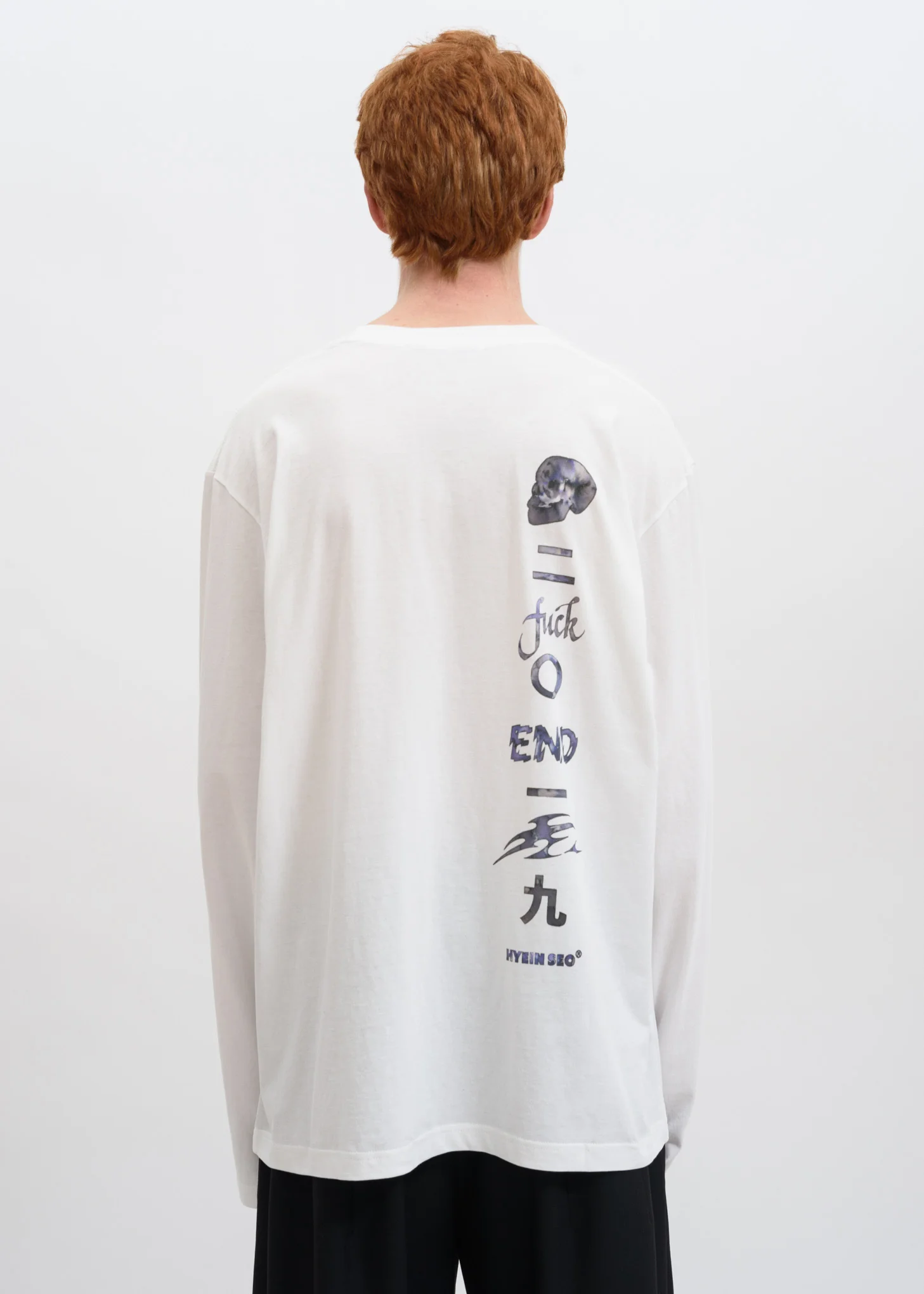 White Graphic Long Sleeve Top - Image 2