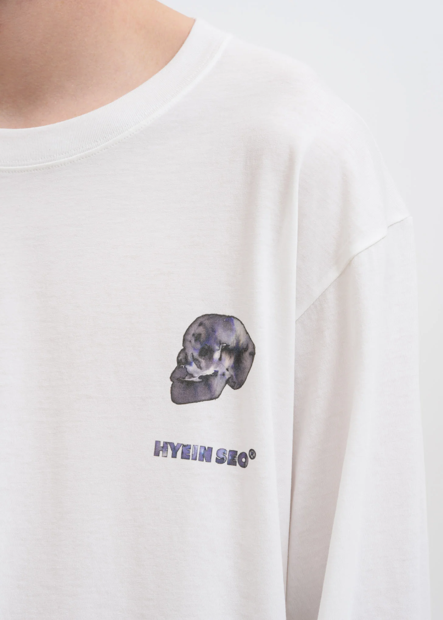 White Graphic Long Sleeve Top - Image 3
