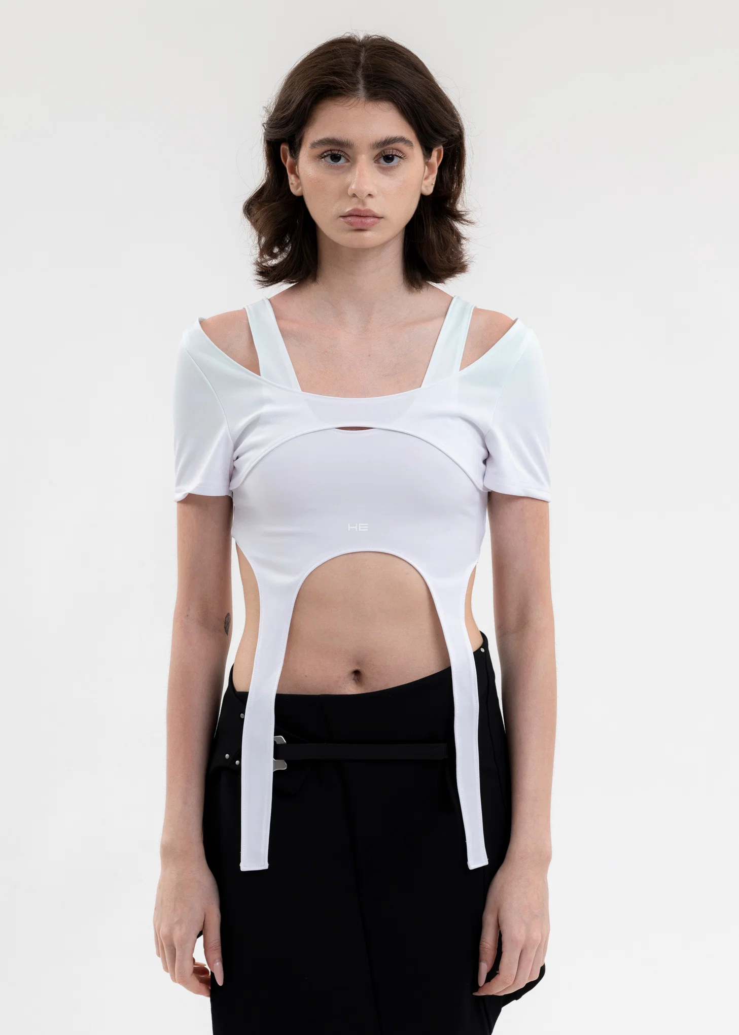 WHITE HAIL HARNESS TOP