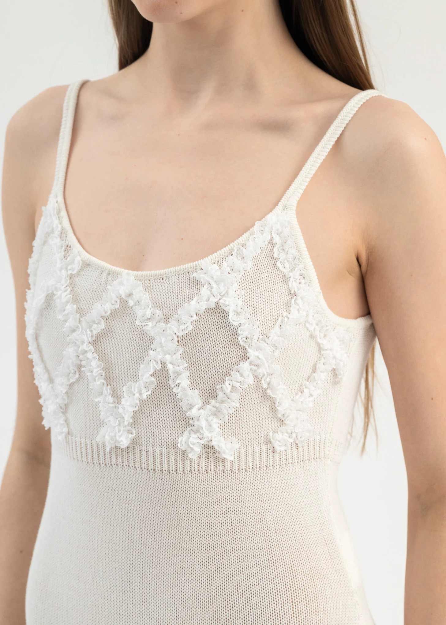 White Halter Knit Jumpsuit - Image 11