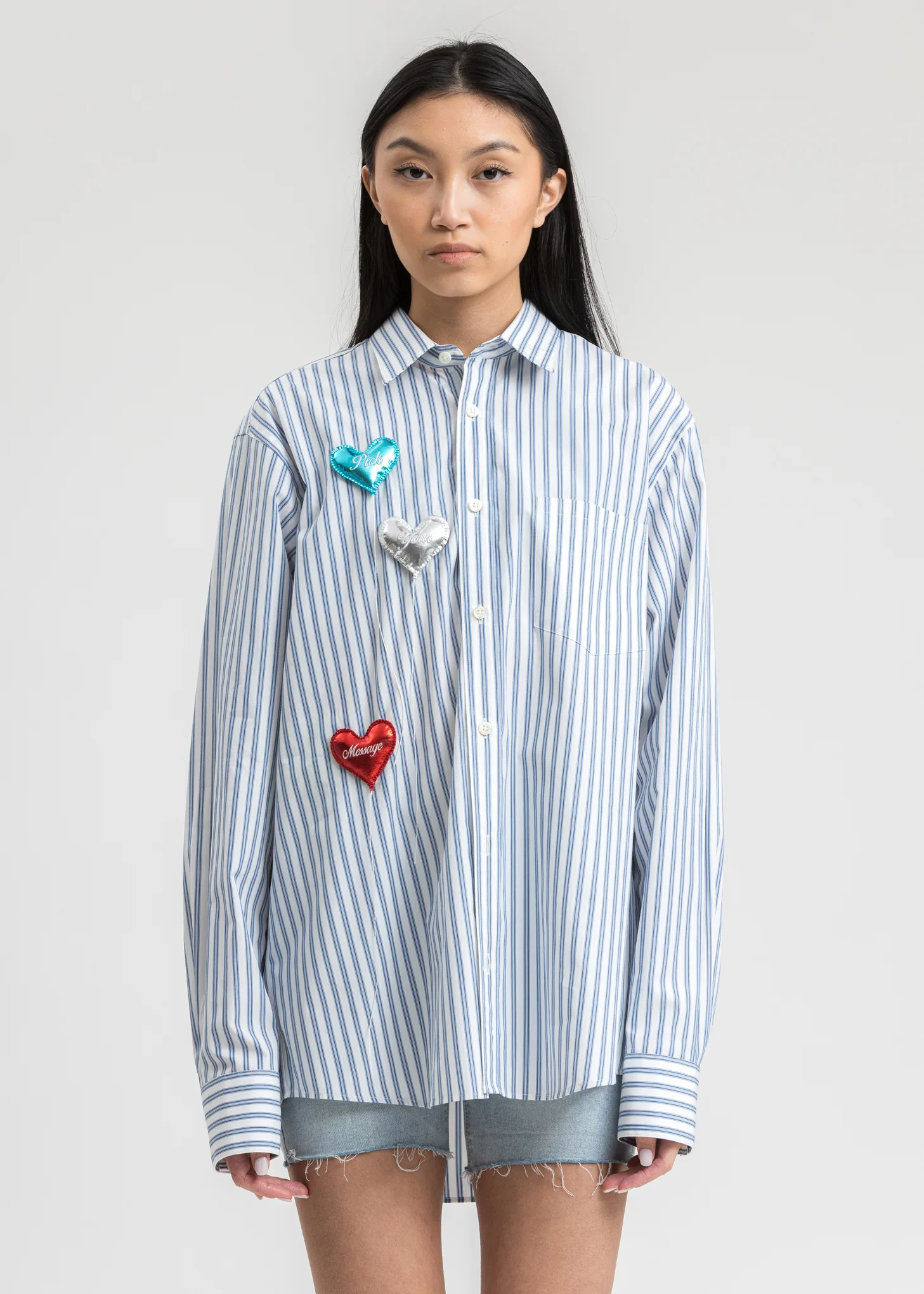 White Happy Balloons Stripe Shirt
