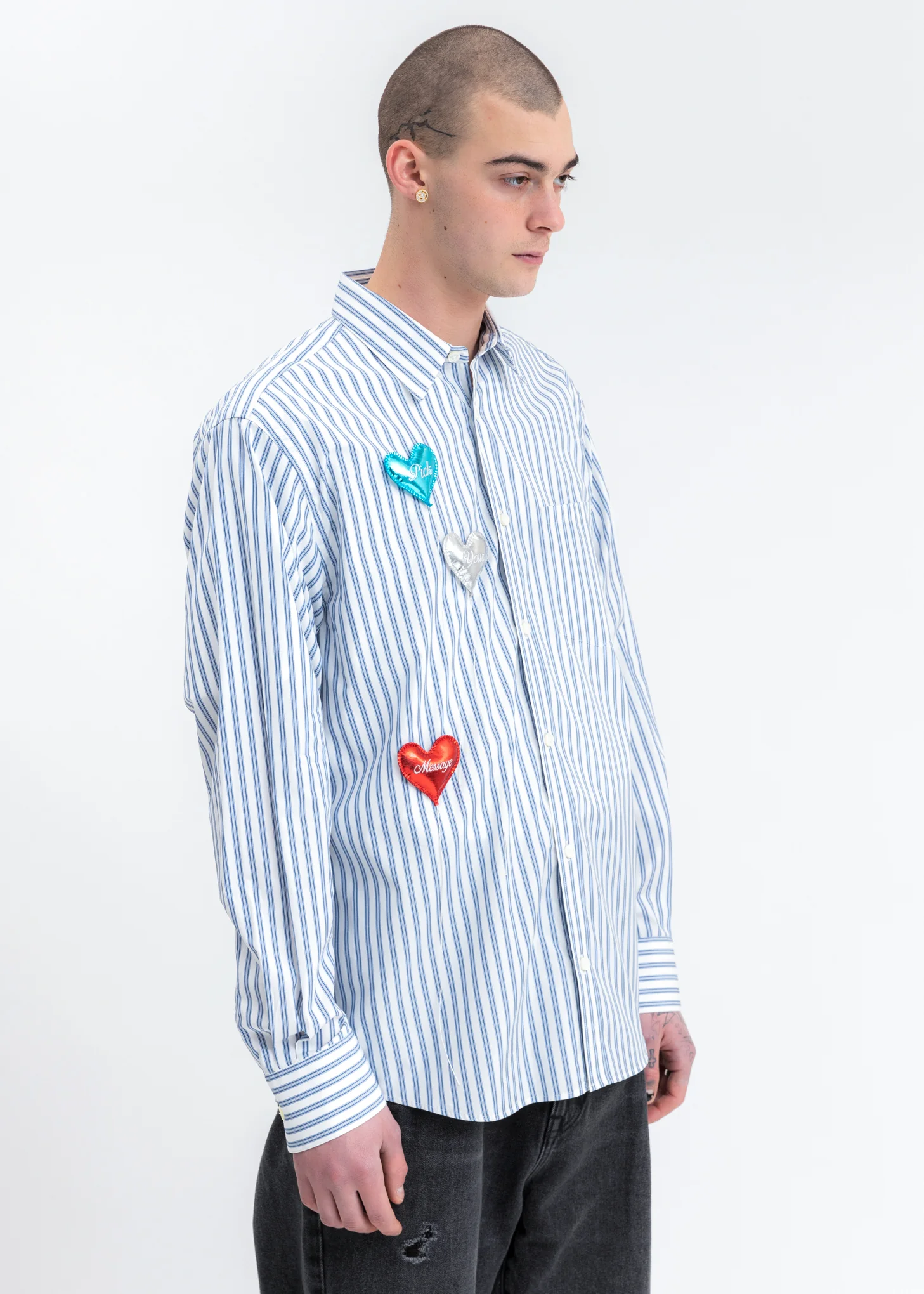 White Happy Balloons Stripe Shirt - Image 3
