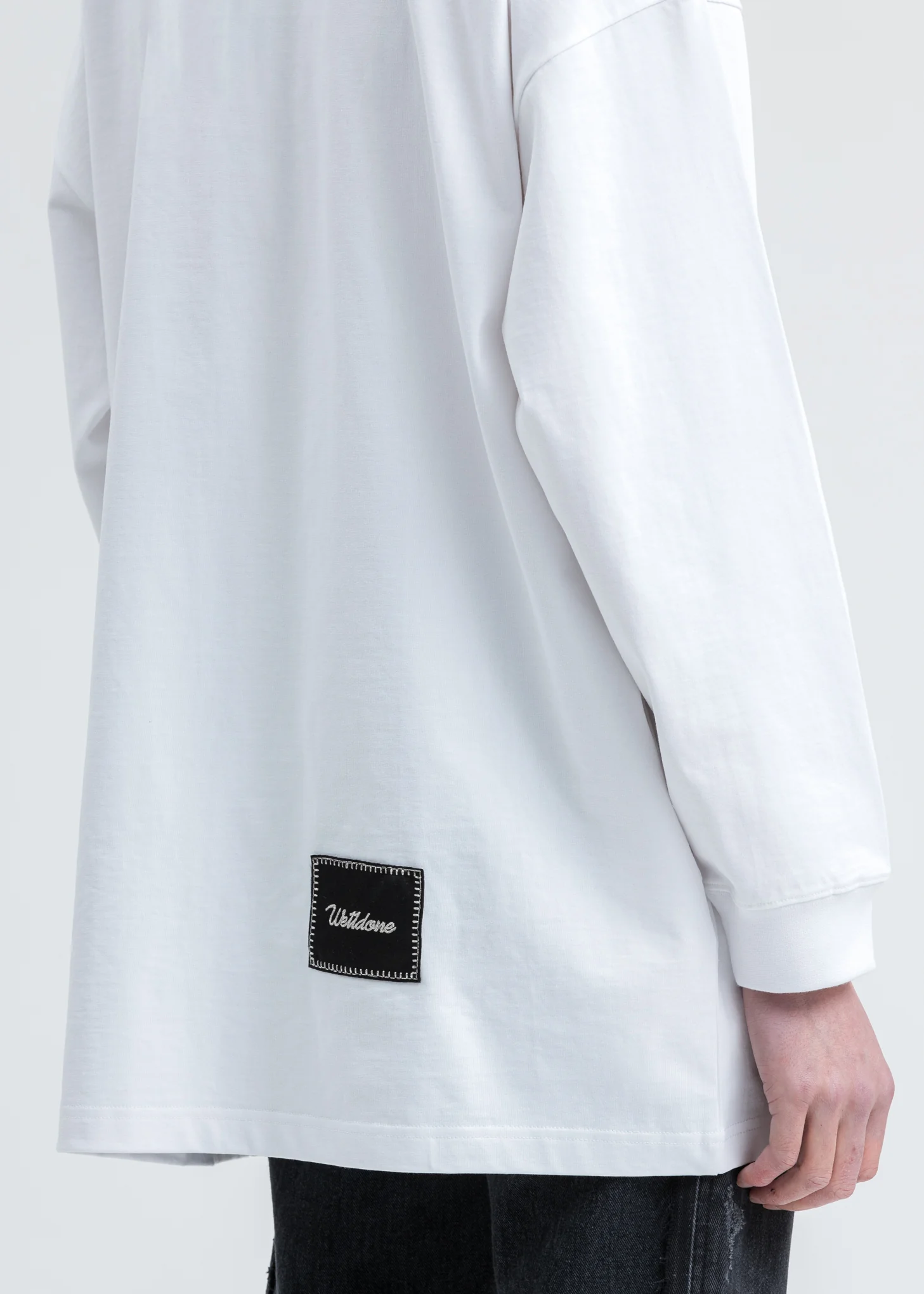 White Heart Patch 'I Love WD' Long Sleeve Shirt - Image 5