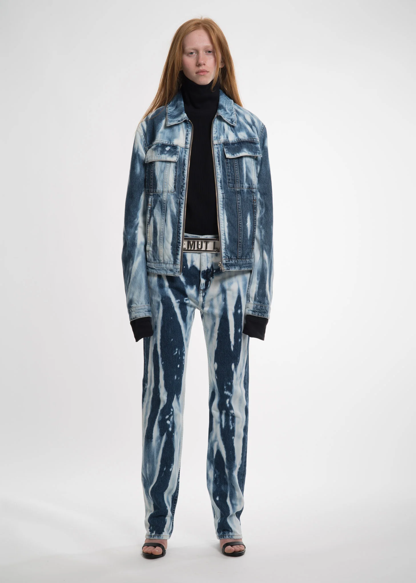 White Helmut Lang Name Plate Belt - Image 2