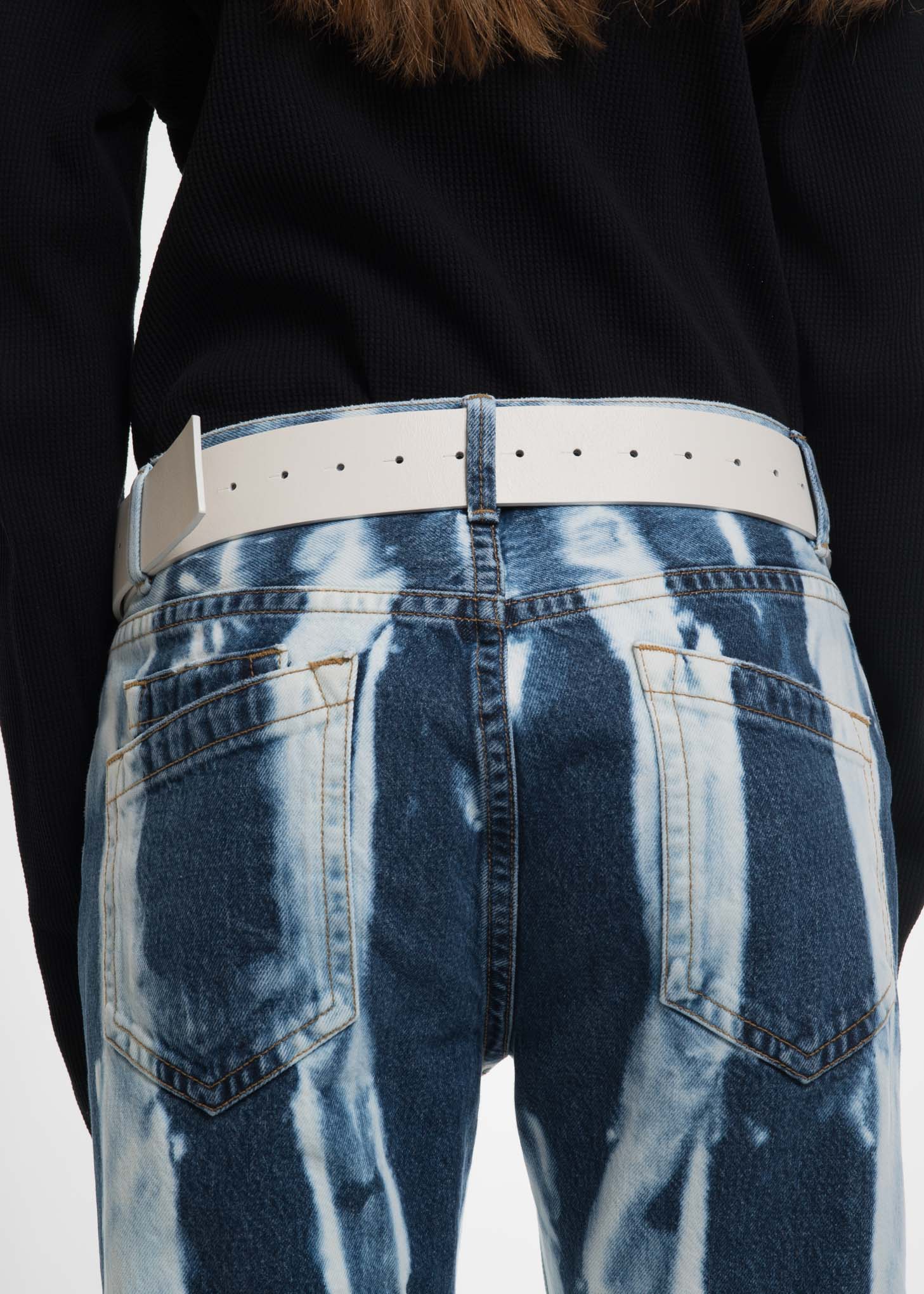 White Helmut Lang Name Plate Belt - Image 5