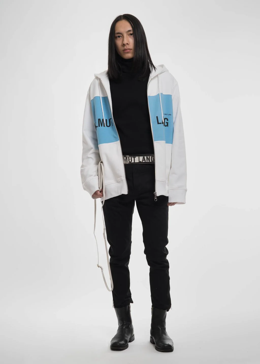 White Helmut Lang Name Plate Belt - Image 2