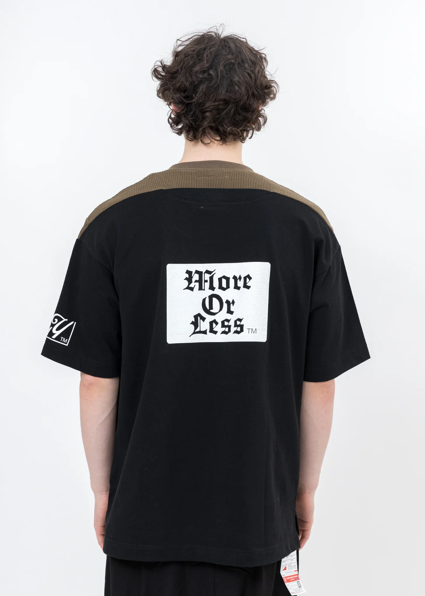Black Henly Neck Docking T-shirt - Image 2