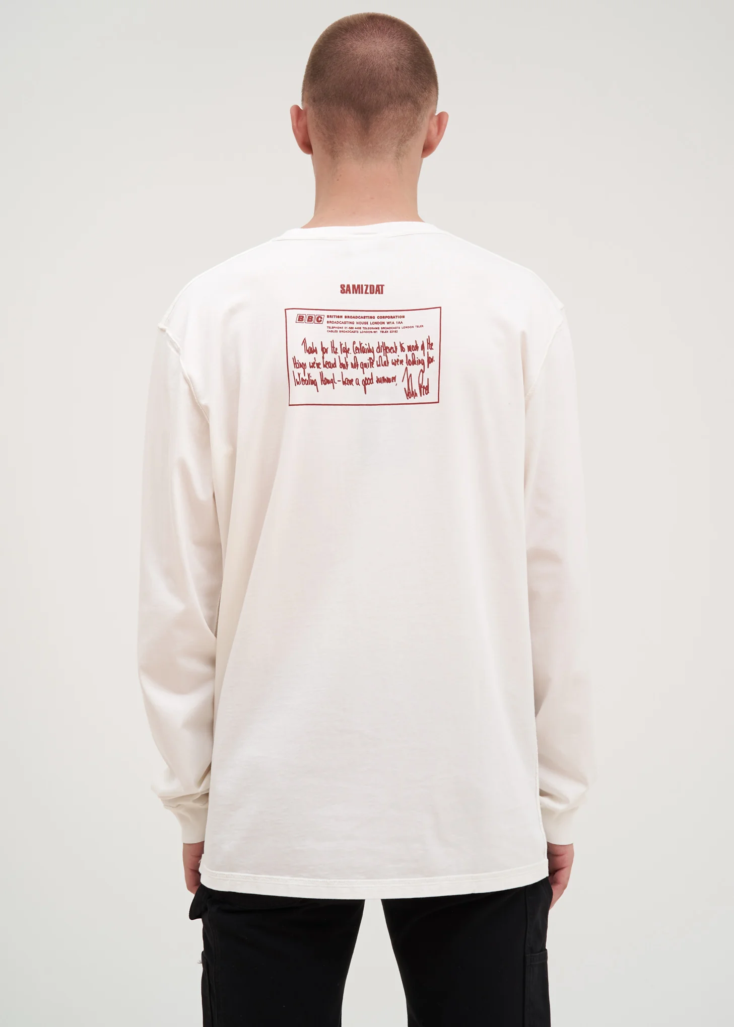 White Hero Long Sleeve T-Shirt - Image 2