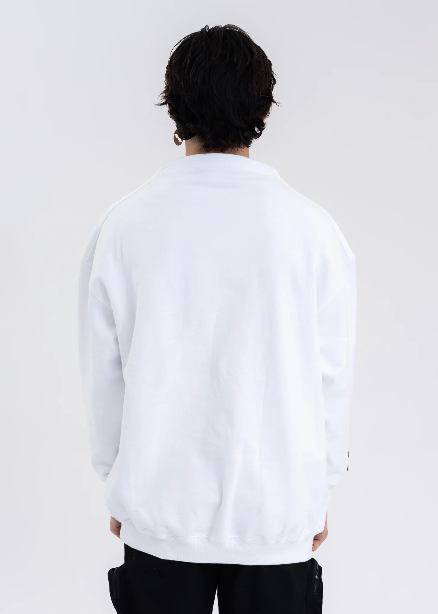 WHITE HIGH BOAT-NECK SWEATSHIRT - Image 4