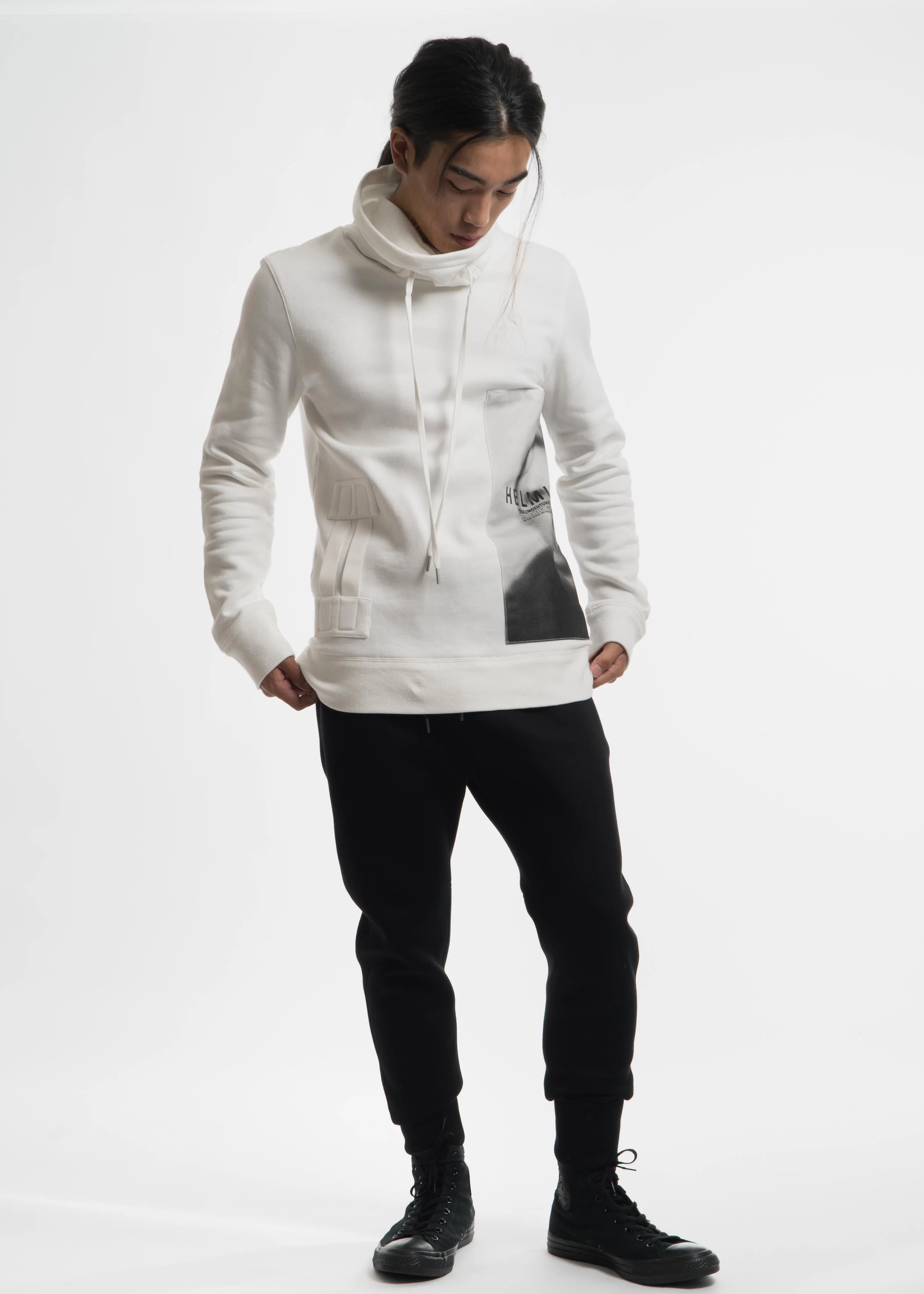 White High Neck Ghost Sweatshirt - Image 3