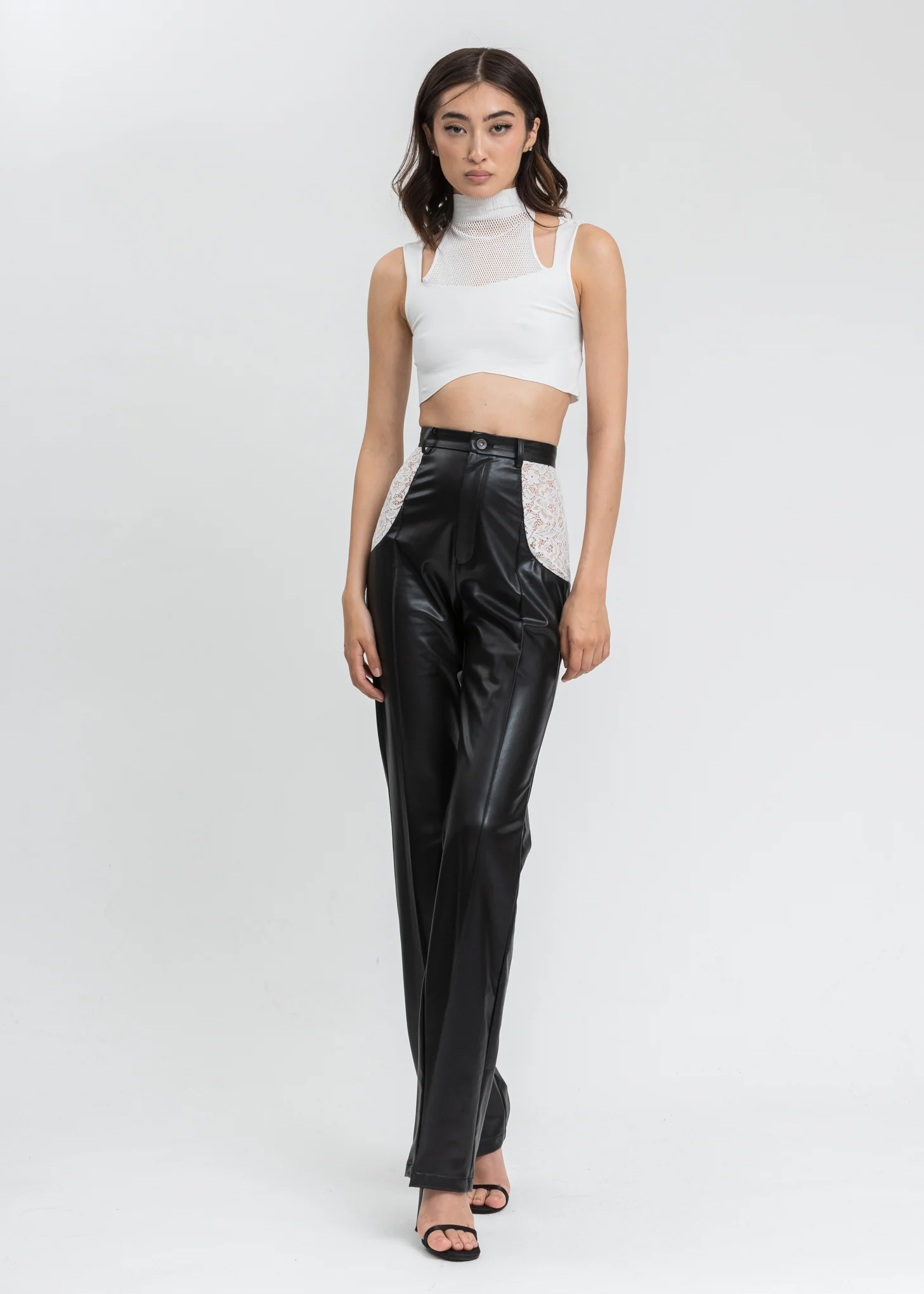 White High Neck See Thought Tank Top - Image 5