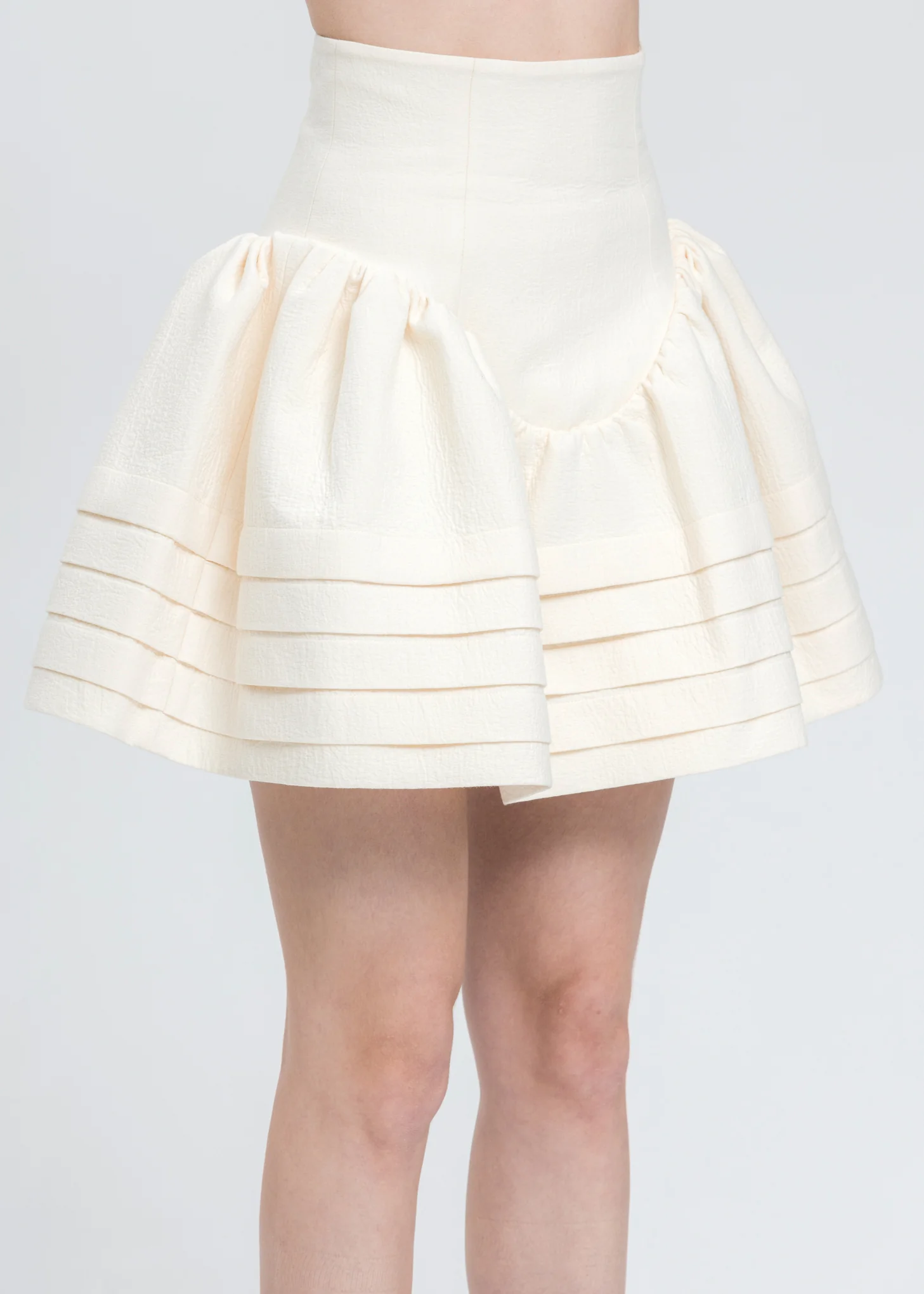 White High Waist Ruffle Skirt - Image 4