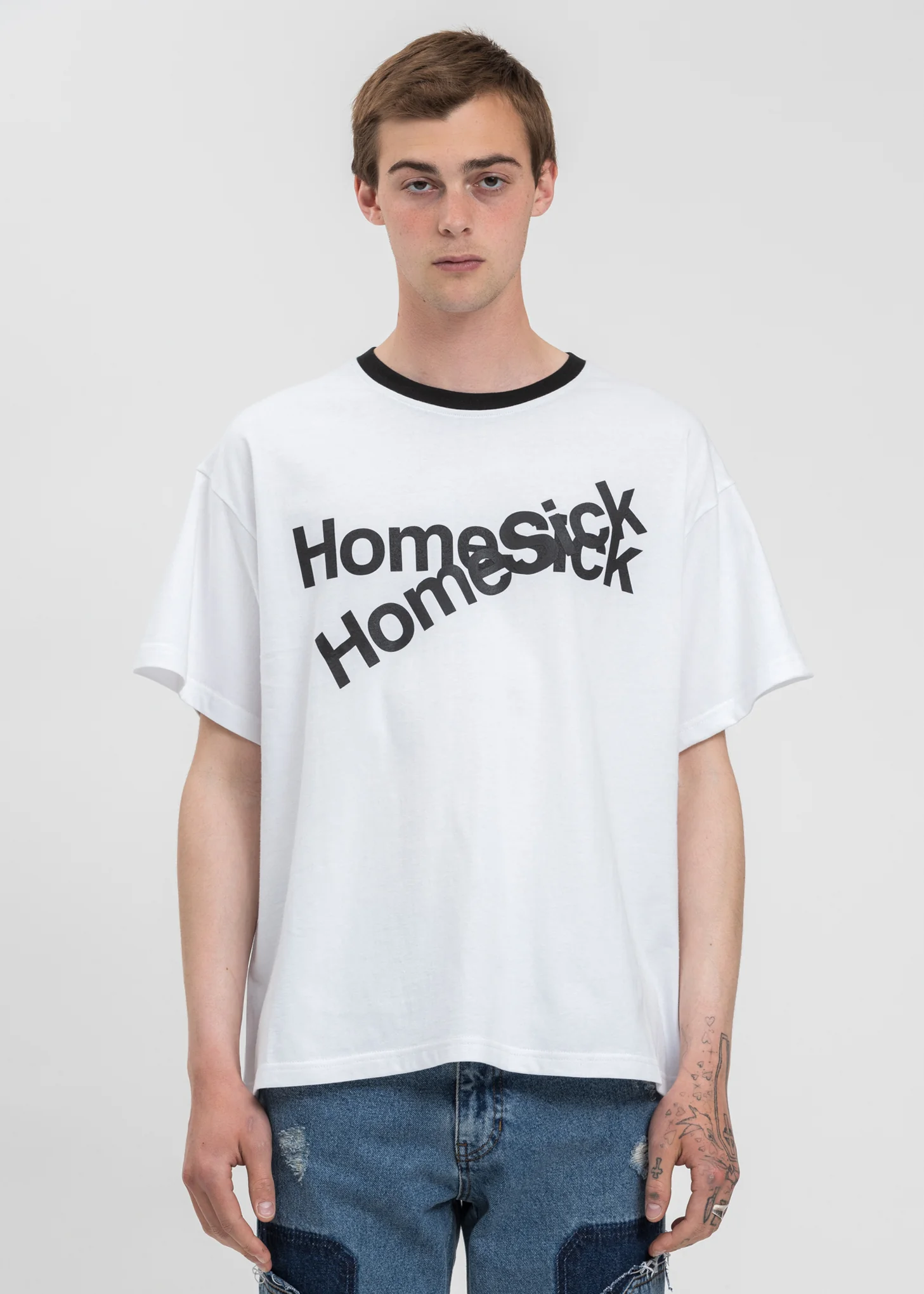 White Homesick Double Logo T-Shirt