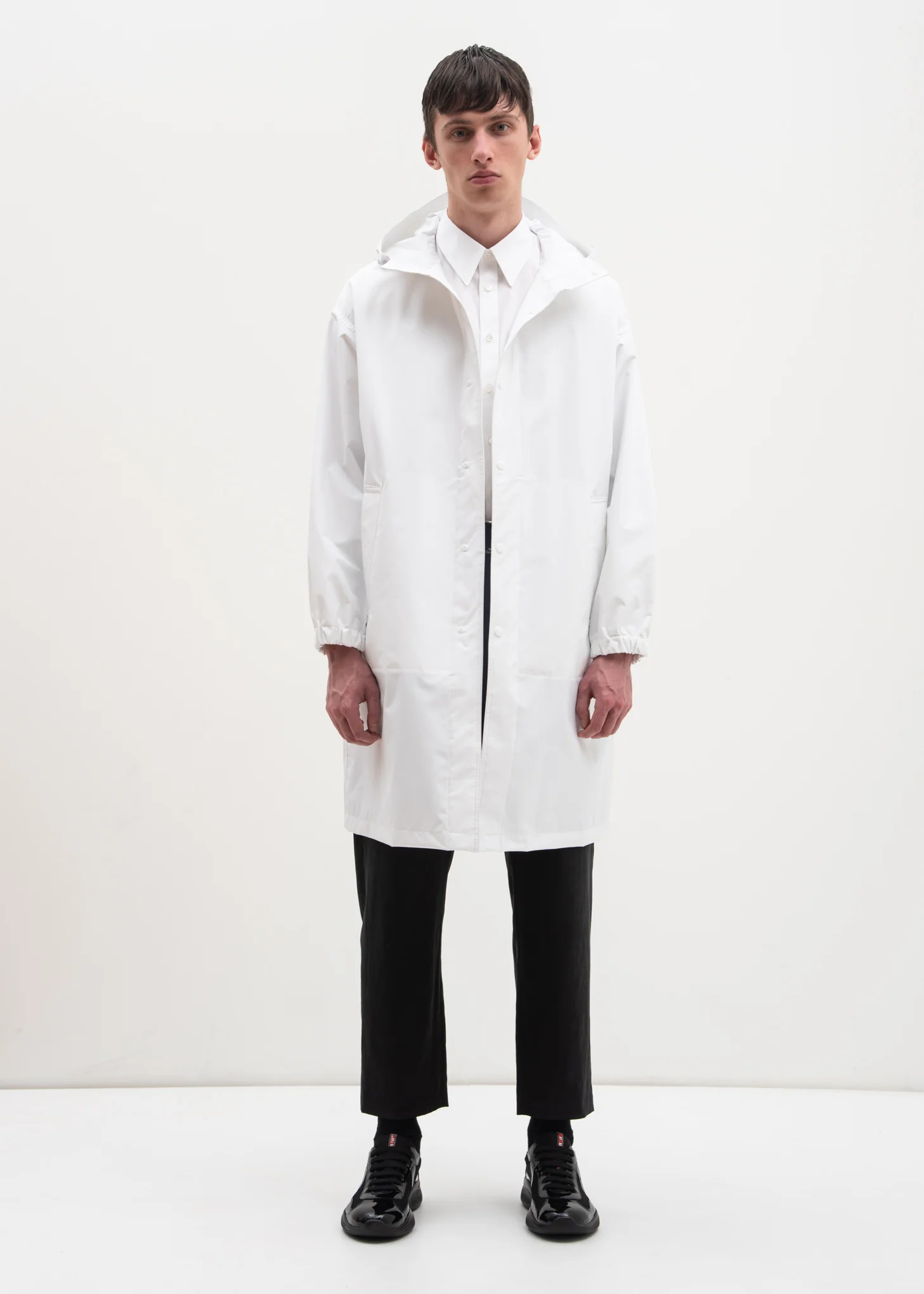 White Hooded Raincoat (Special Project)