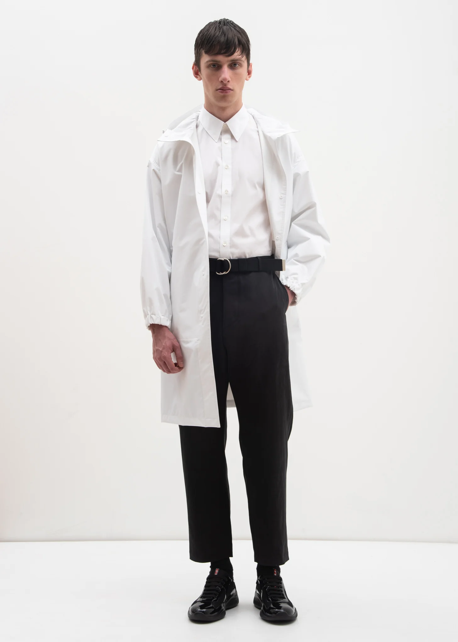 White Hooded Raincoat (Special Project) - Image 10