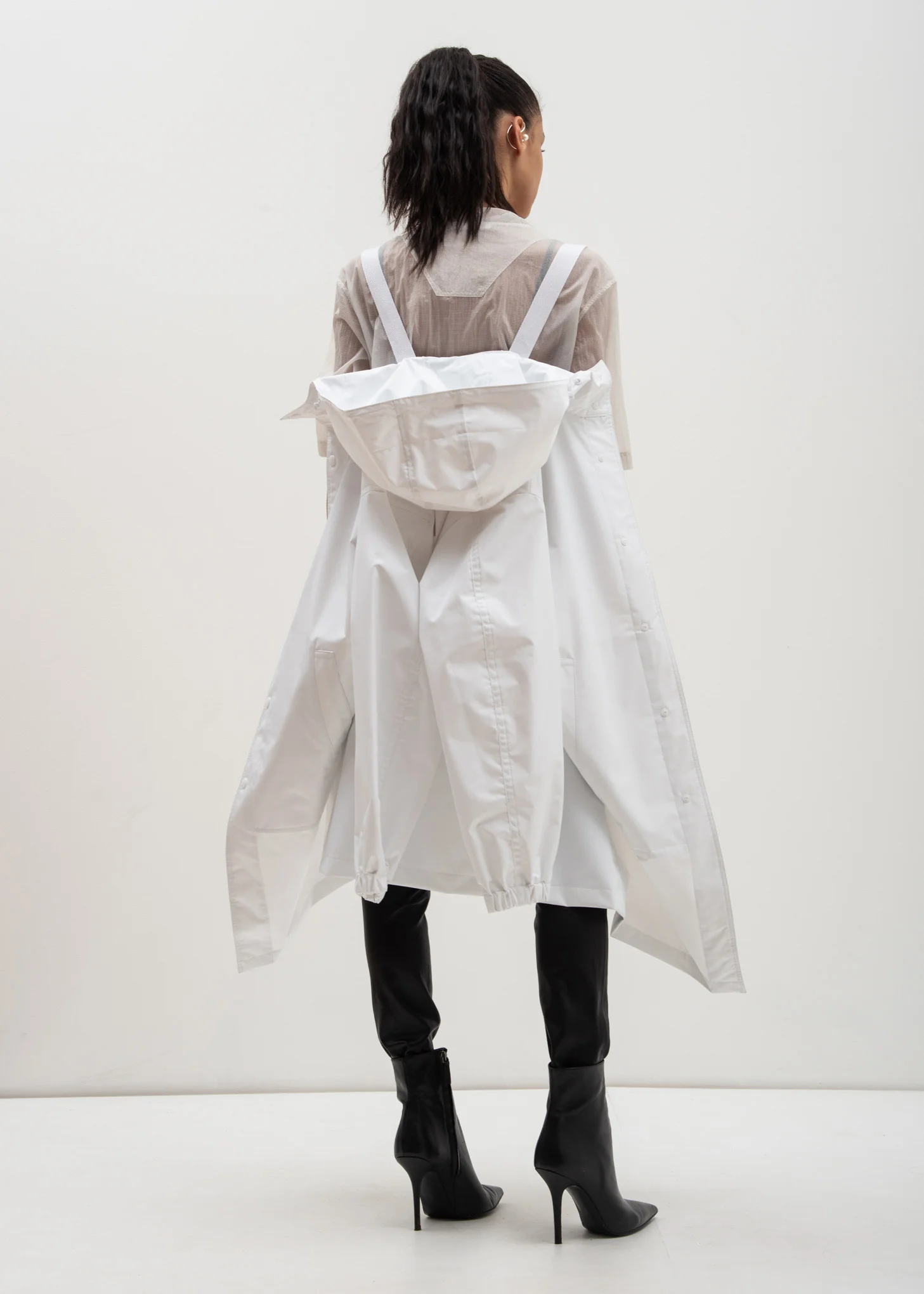 White Hooded Raincoat (Special Project) - Image 2
