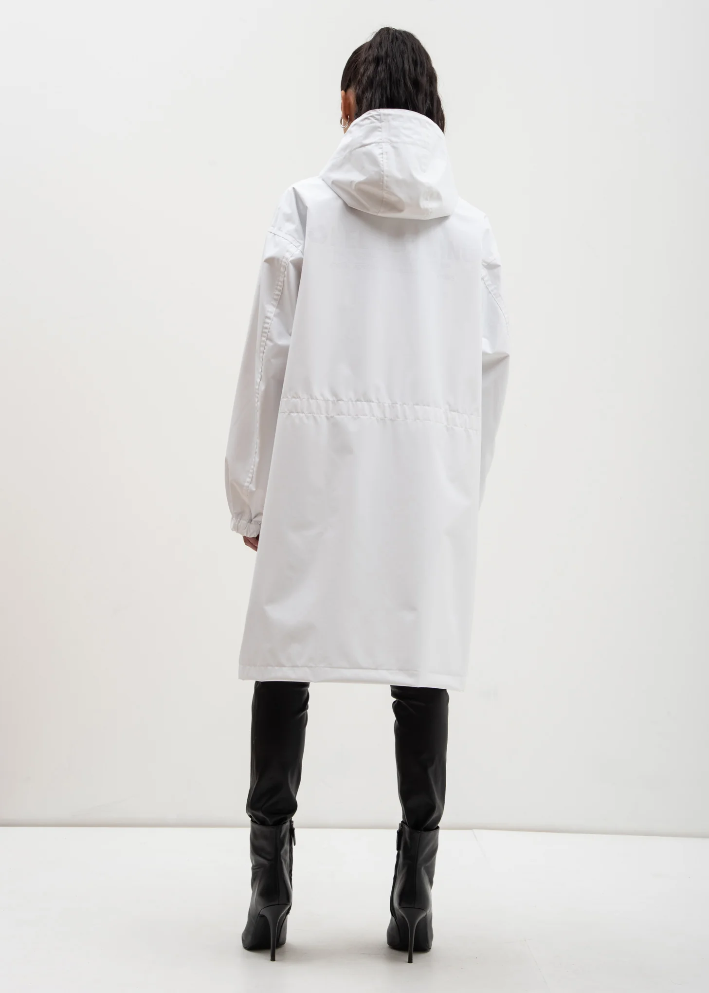 White Hooded Raincoat (Special Project) - Image 4
