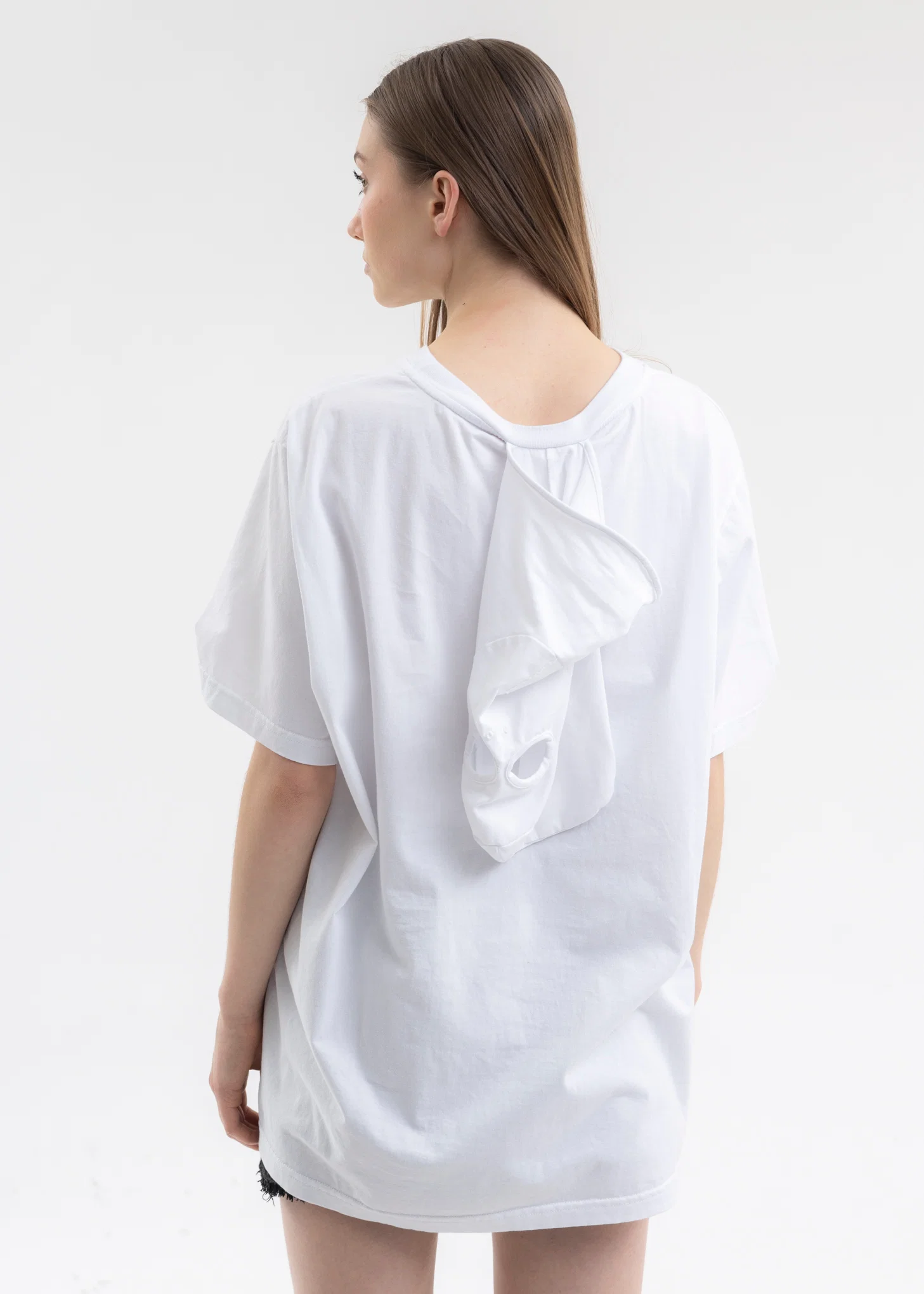 WHITE HOODED T-SHIRT - Image 4
