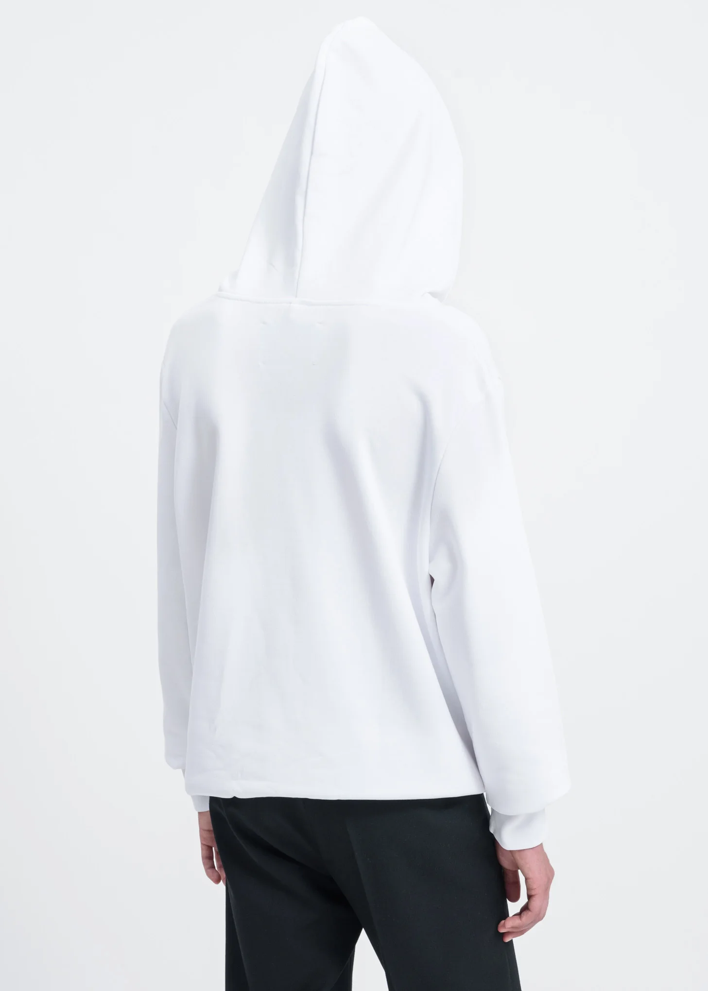 White Hoodie w/ Burning Print - Image 2