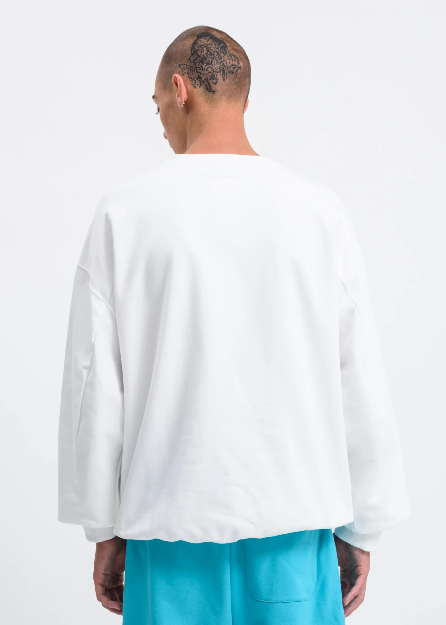 White “Horror” Embroidery Sweatshirt - Image 3