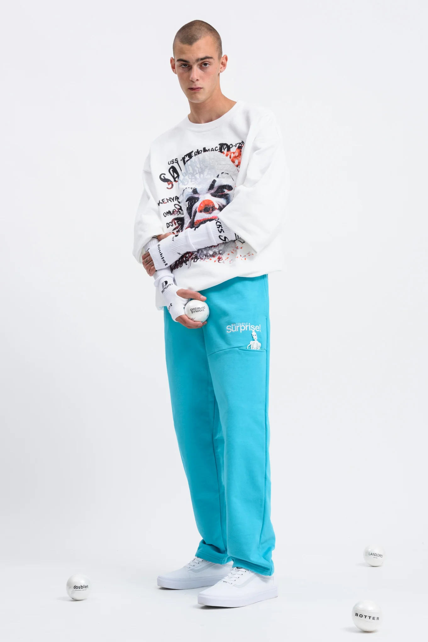 White “Horror” Embroidery Sweatshirt - Image 4