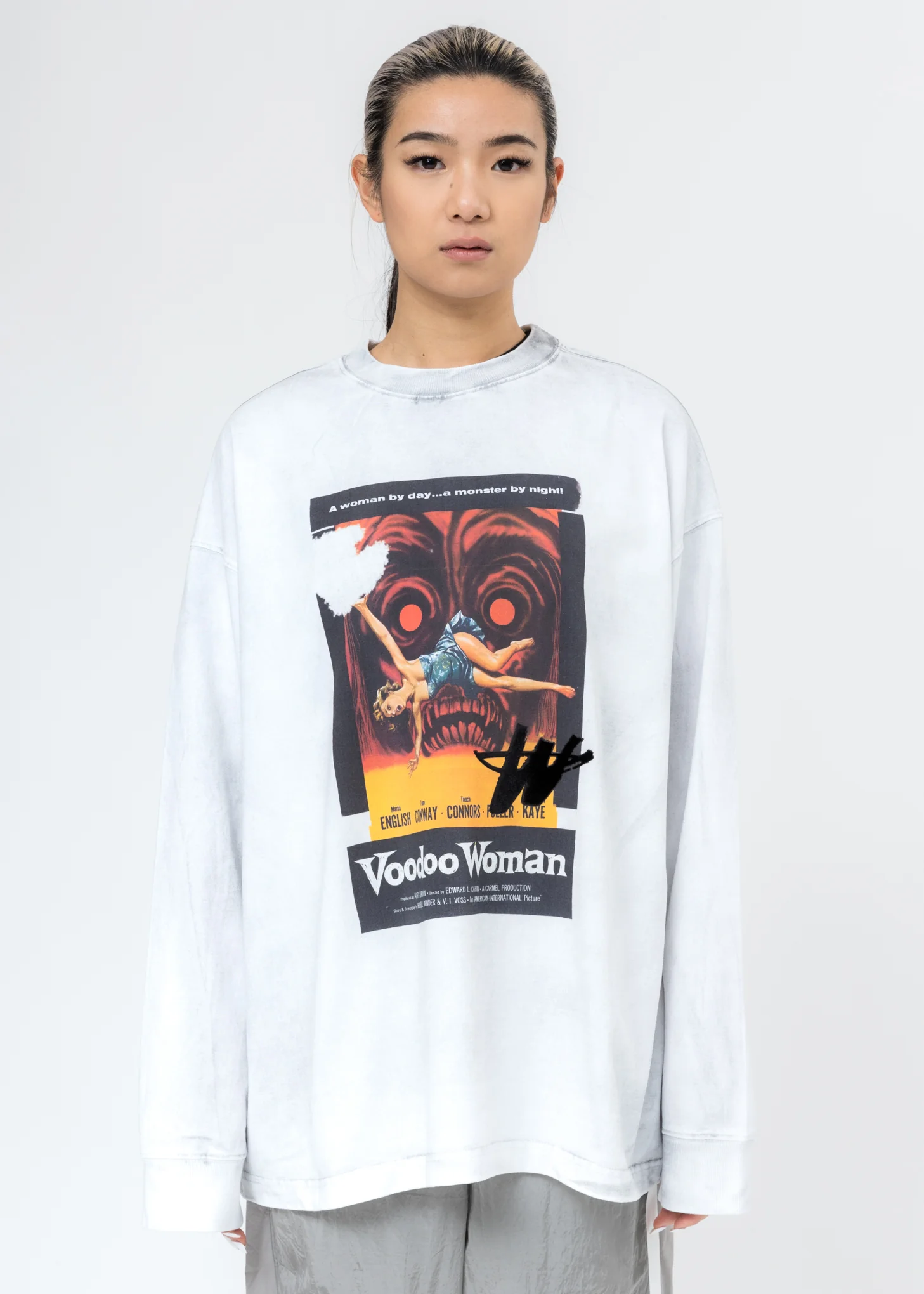 White Horror Movie Long Sleeve