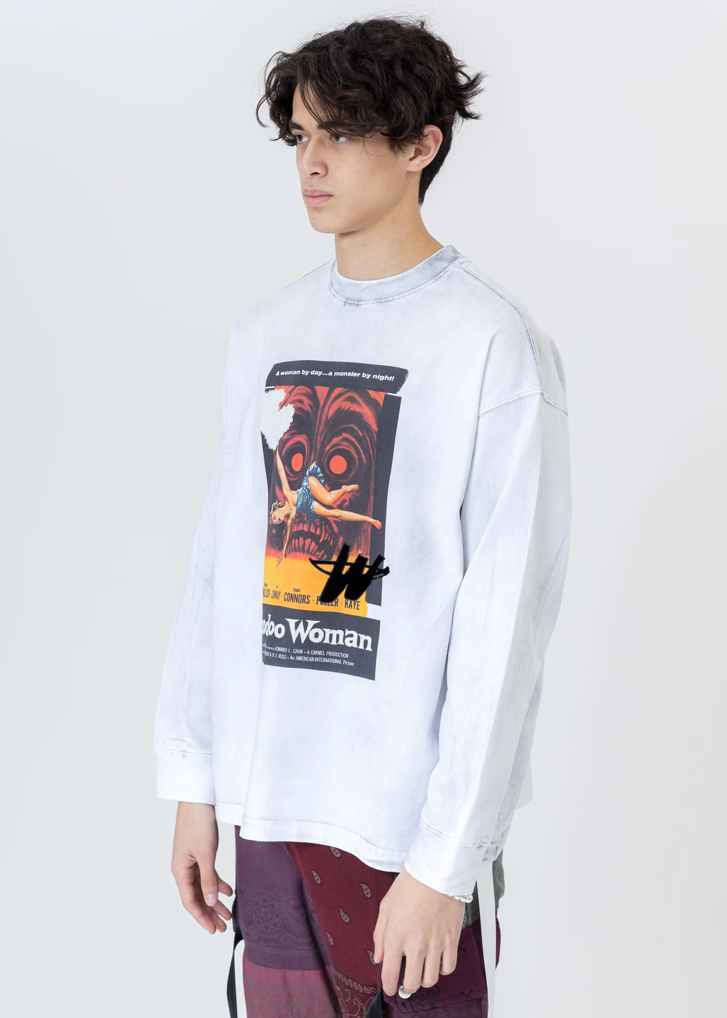 White Horror Movie Long Sleeve - Image 3